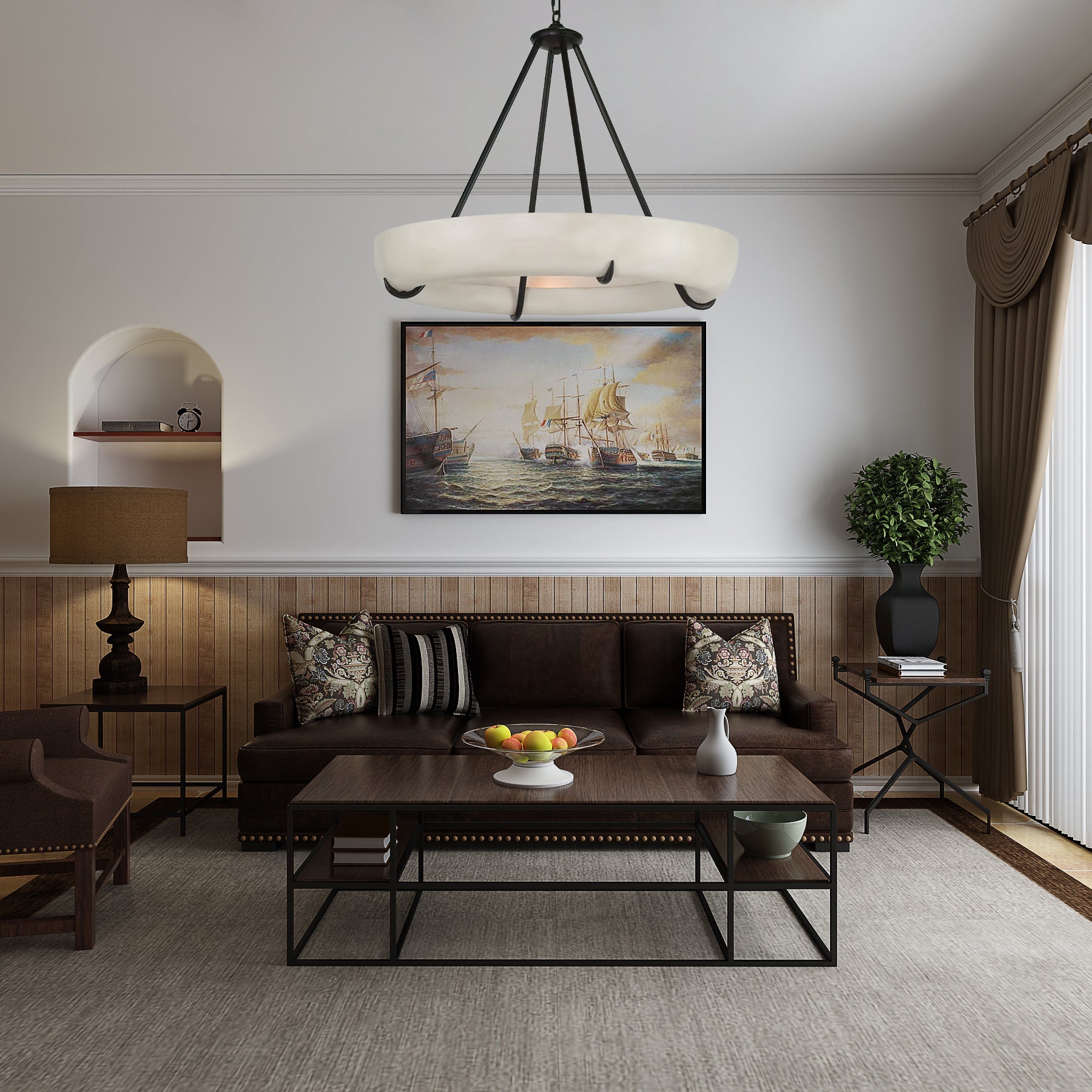 Daria Modern Alabaster Pendant Light - Blowlighting