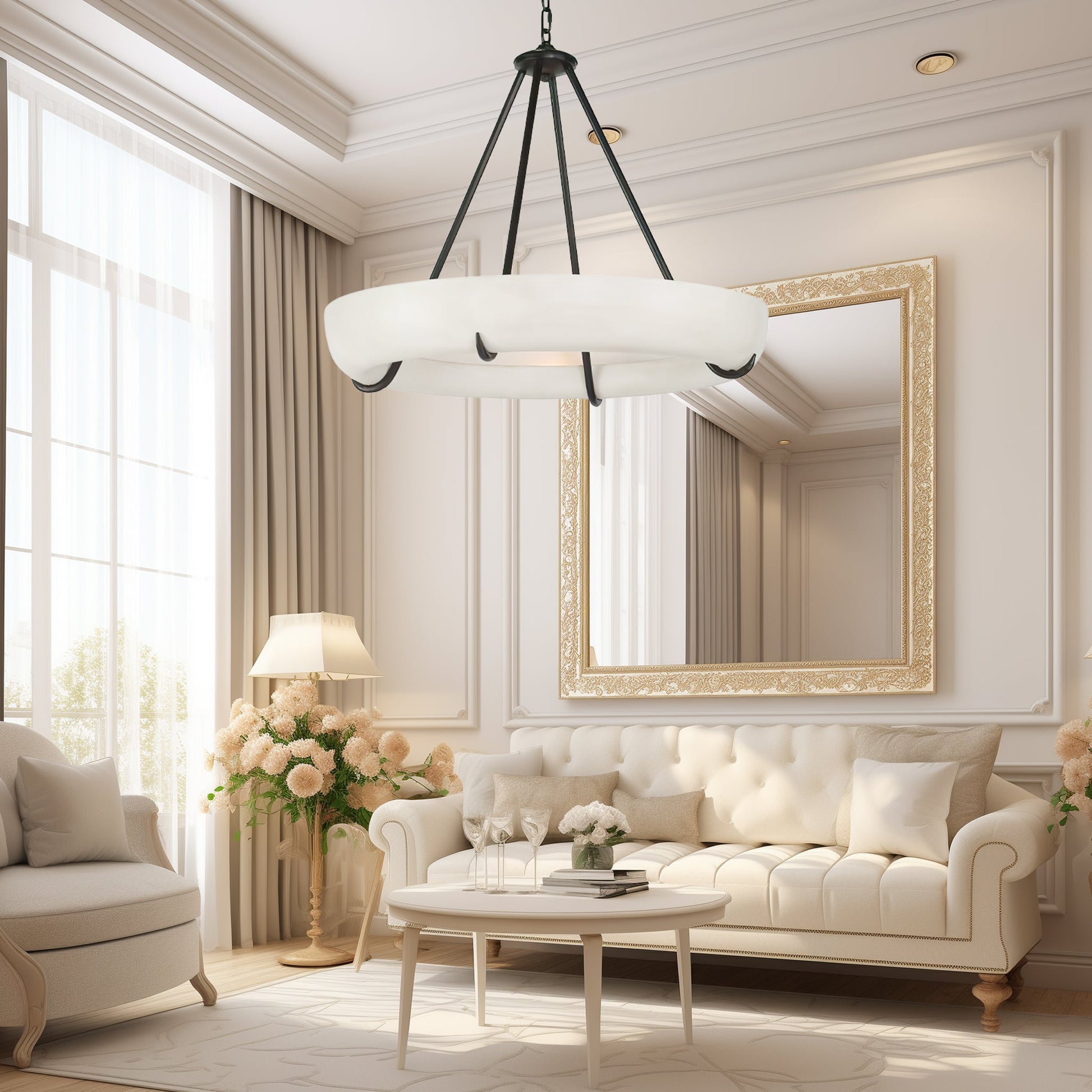 Daria Modern Alabaster Pendant Light - Blowlighting