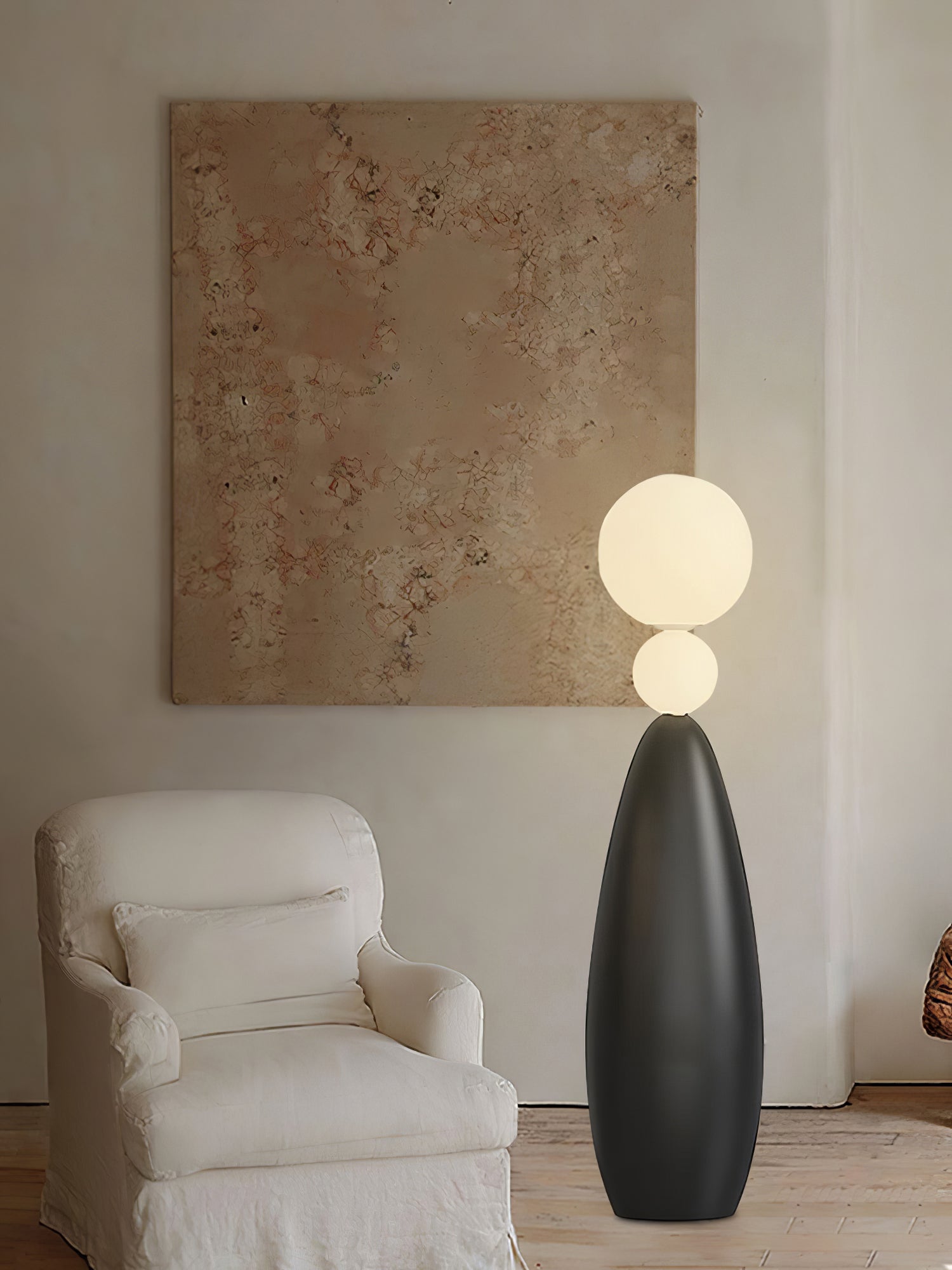 Ervynel Spherical Black Metal Floor Lamp - Blowlighting