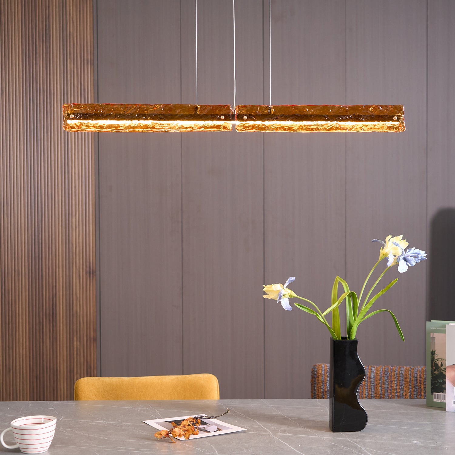 Oriona Linear Island Pendant Lamp - Blowlighting