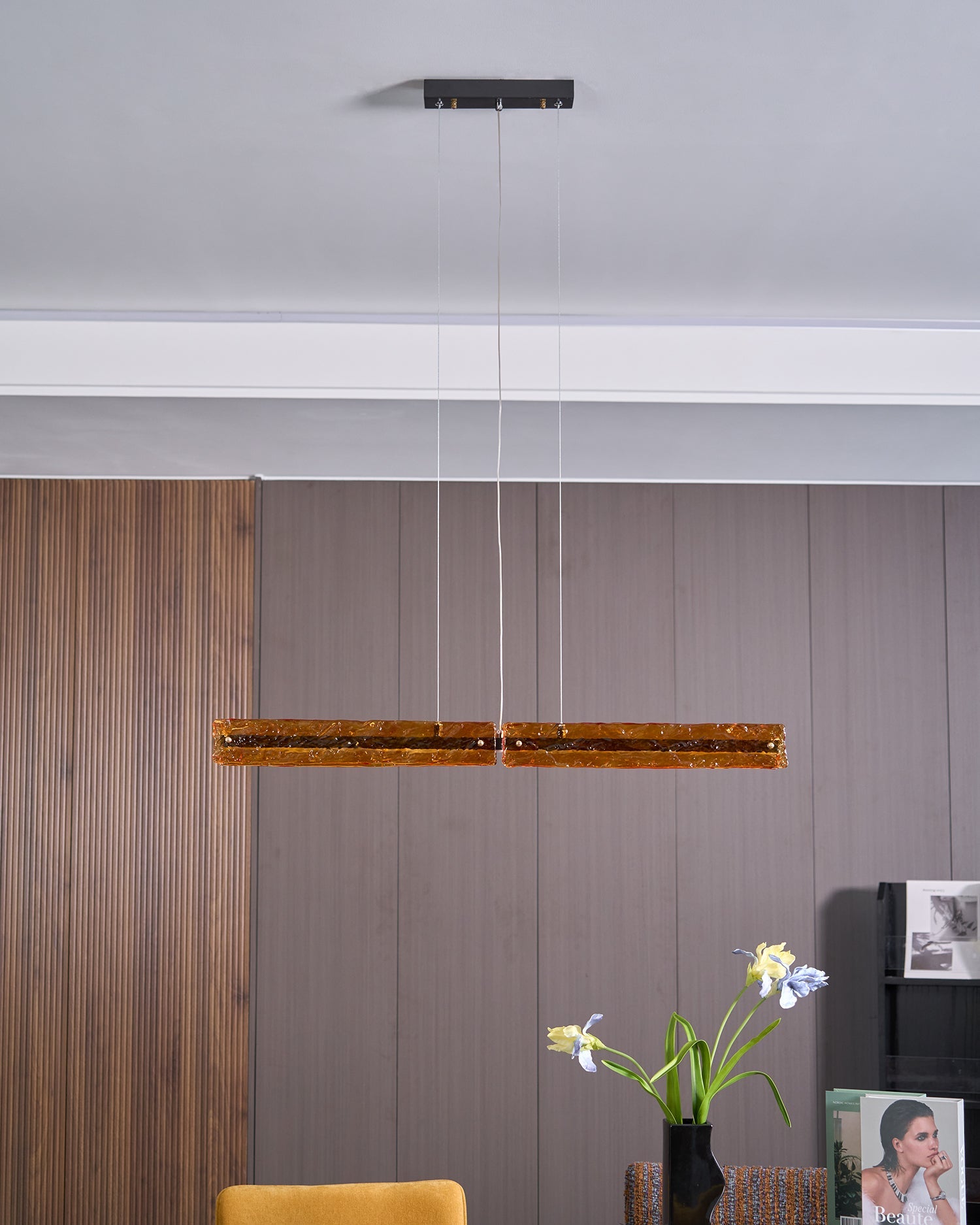 Oriona Linear Island Pendant Lamp - Blowlighting