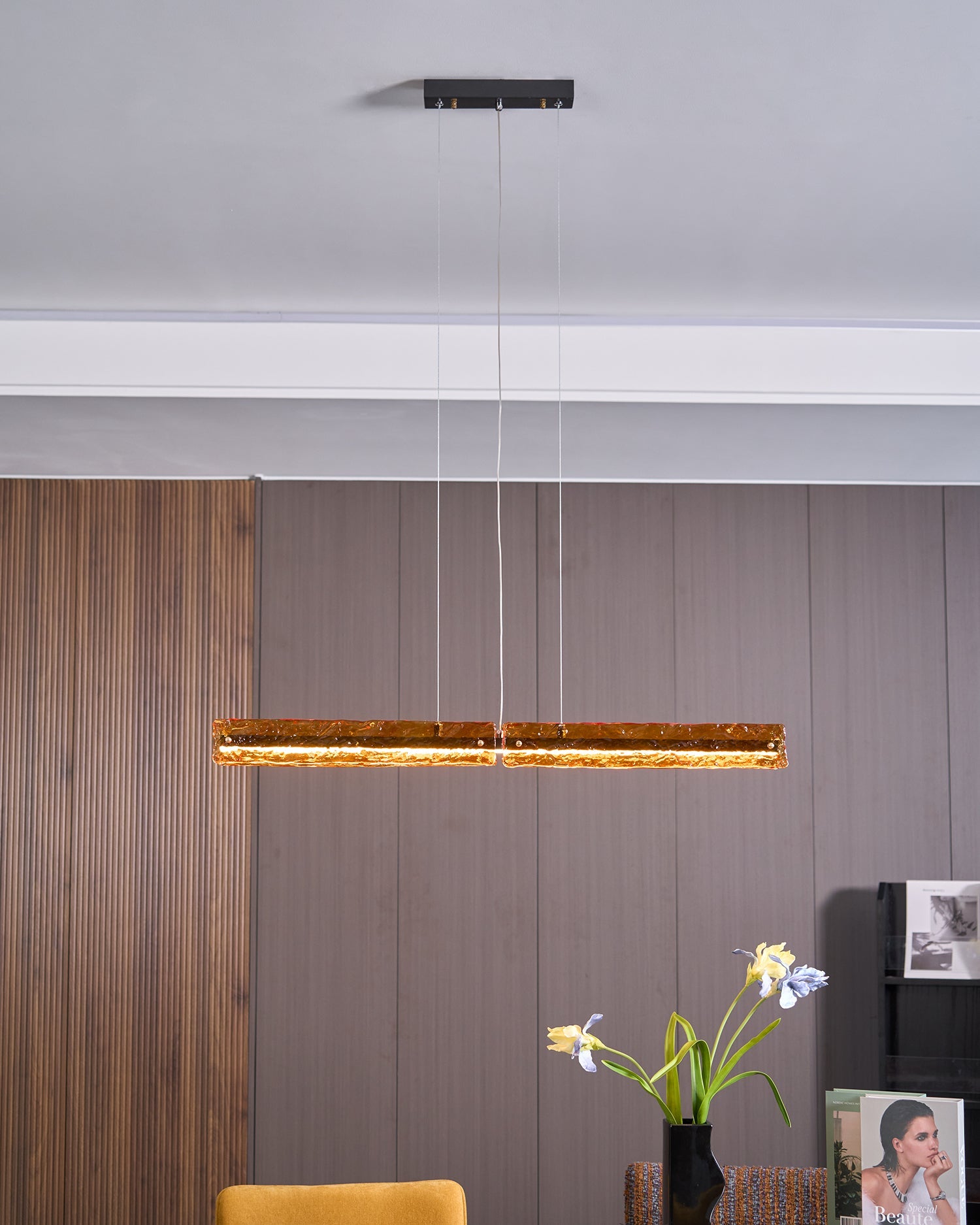 Oriona Linear Island Pendant Lamp - Blowlighting