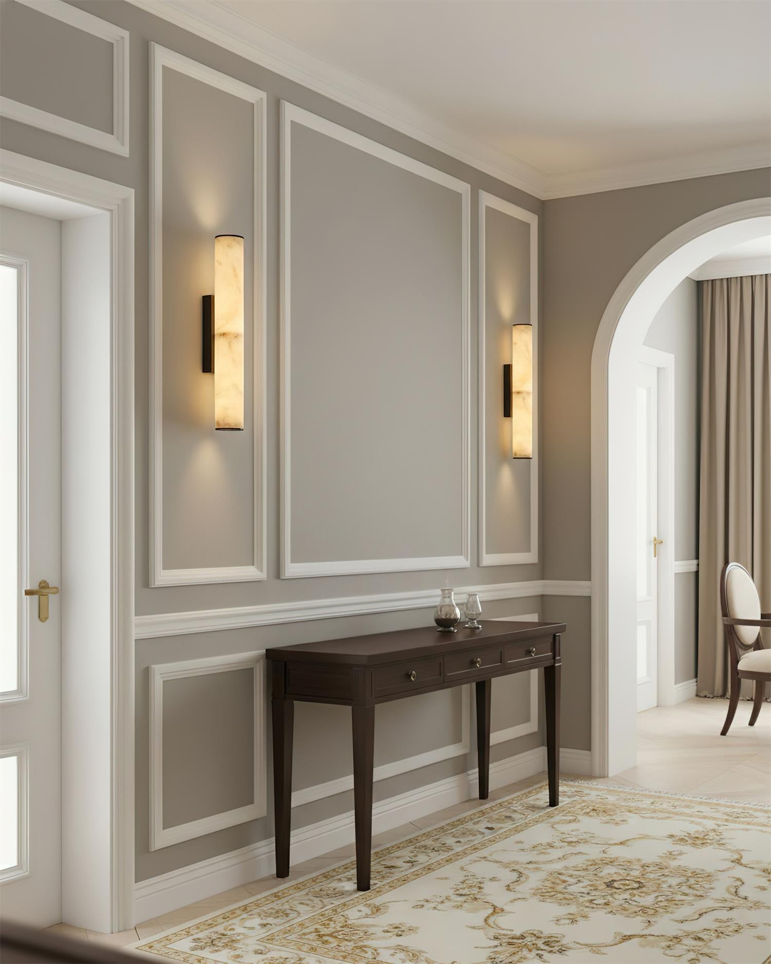 Orisel Minimalist Alabaster Wall Light