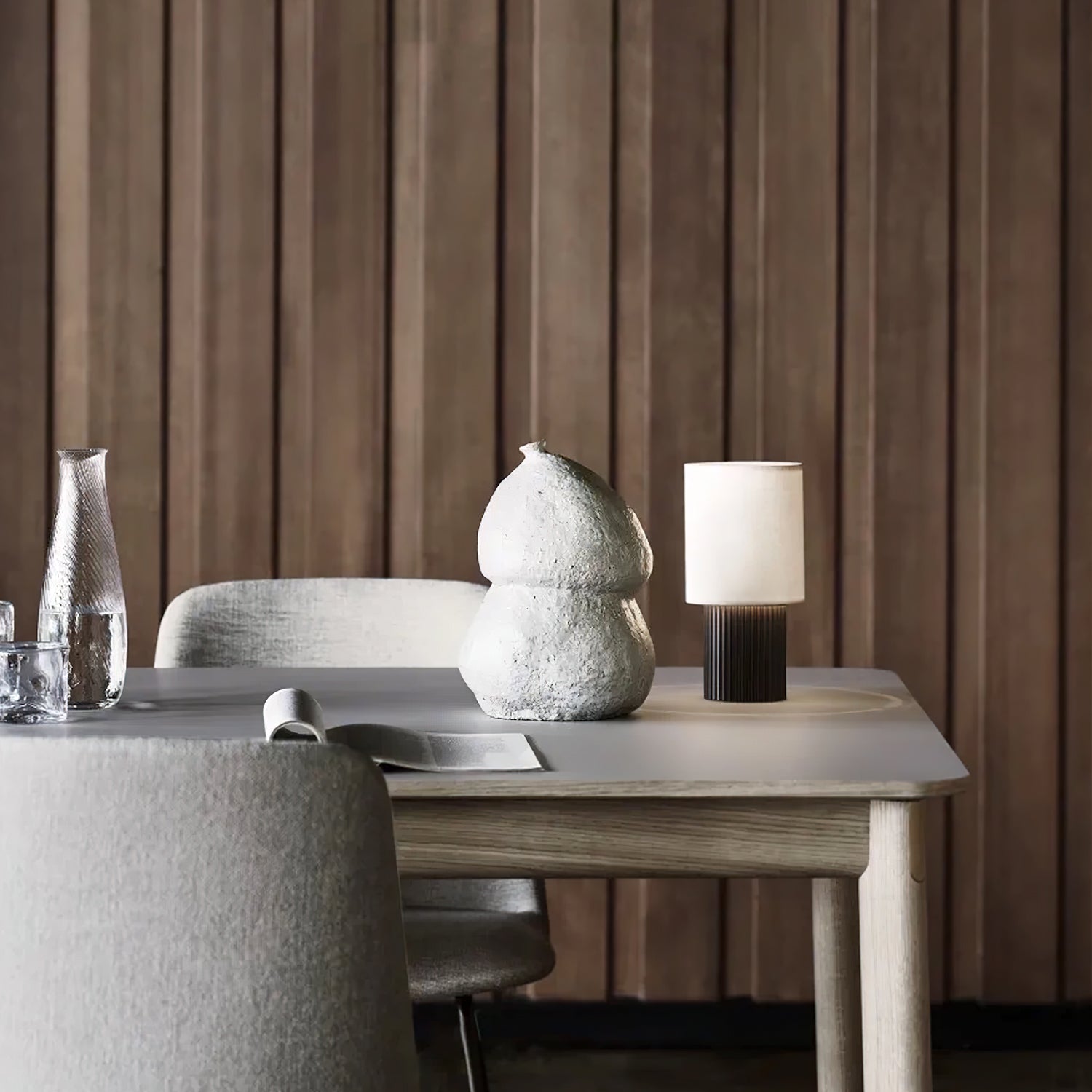 Orlo Ribbed Table Lamp - Blowlighting