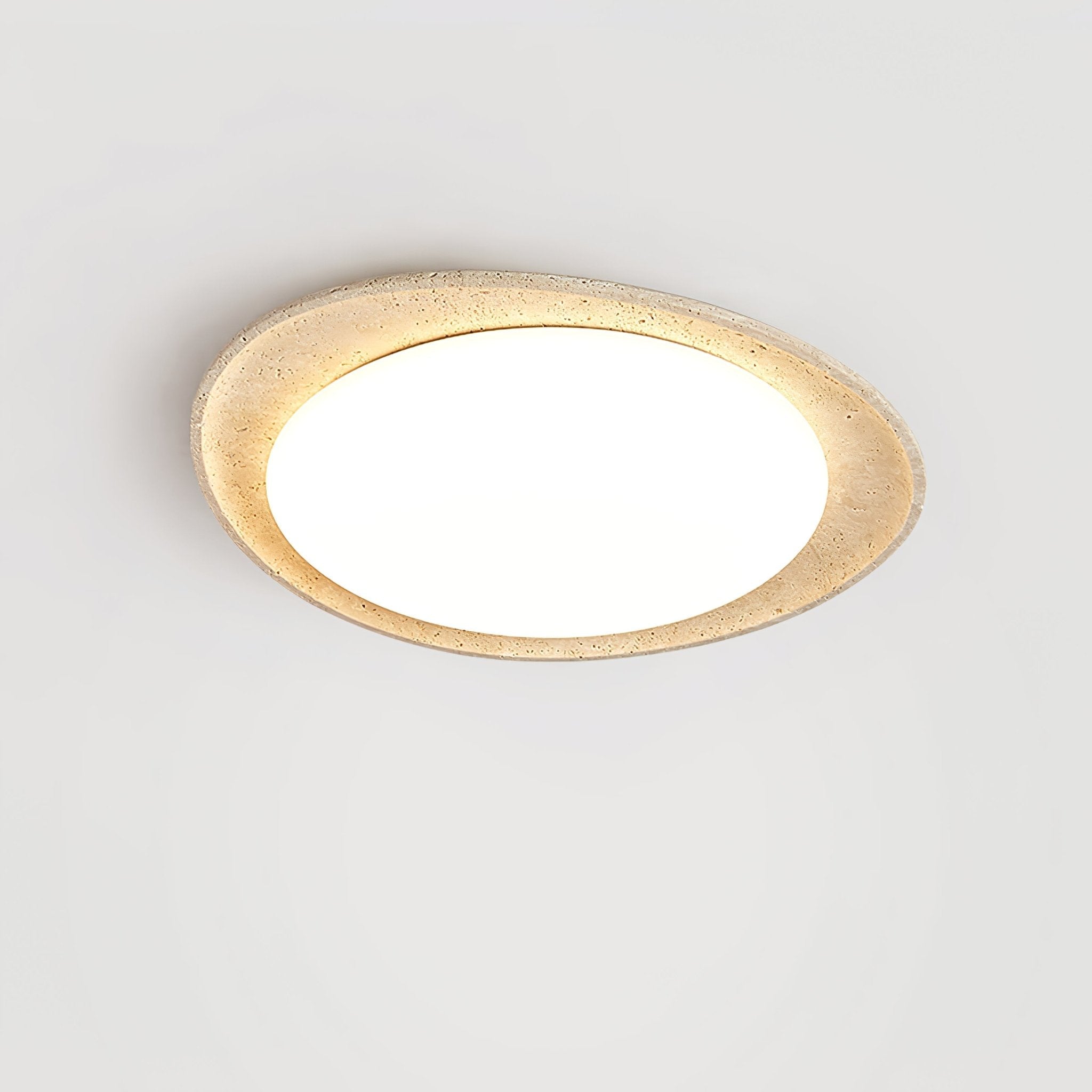 Cunorarae Organic Travertine Ceiling Light - Blowlighting