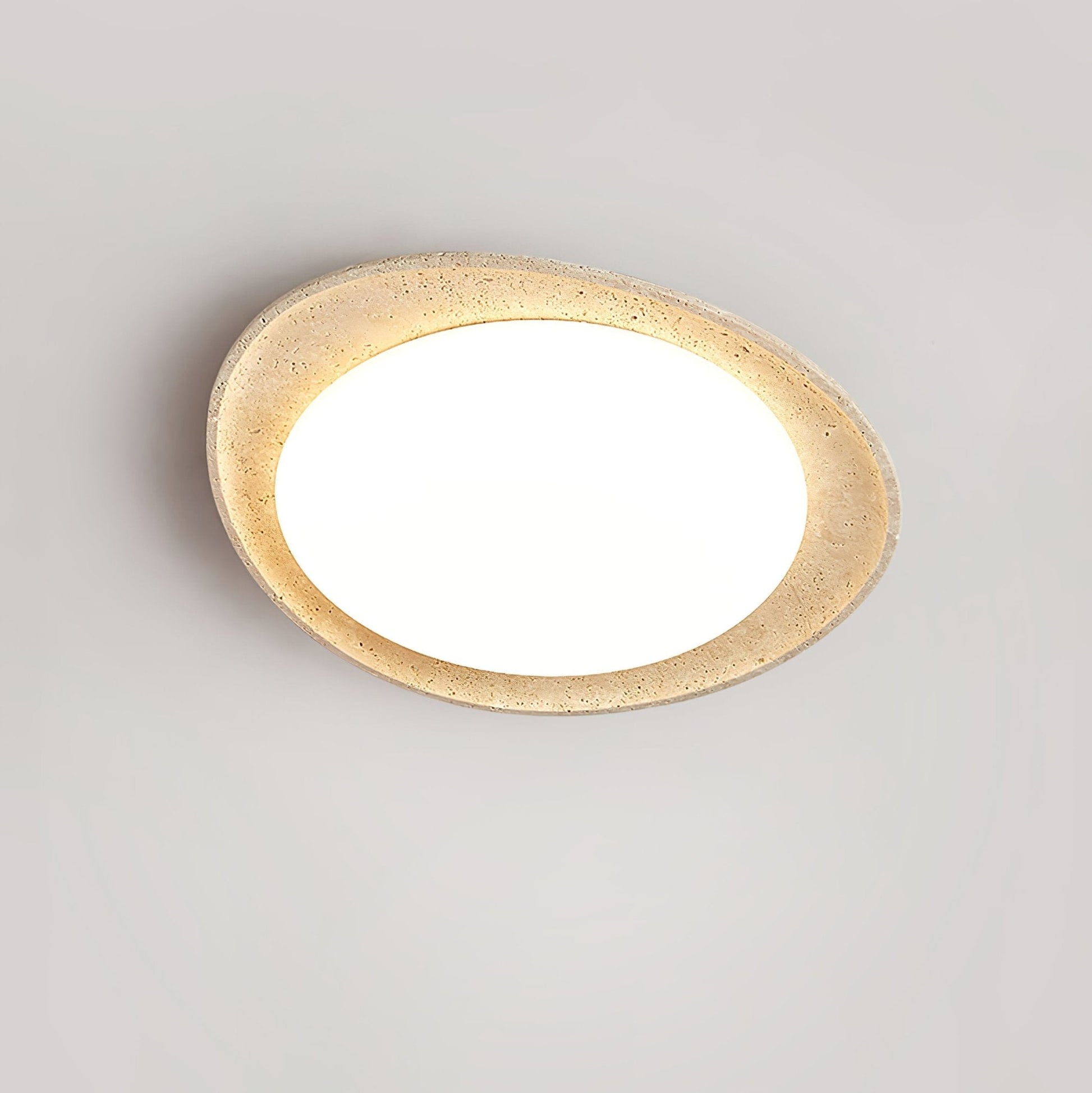 Cunorarae Organic Travertine Ceiling Light - Blowlighting