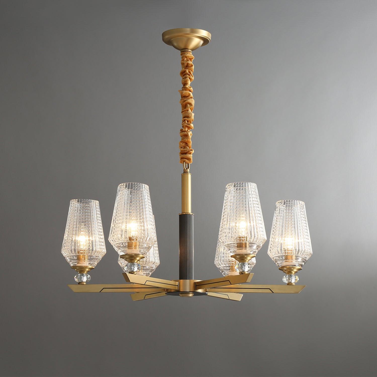 Orrefors Brass Chandelier - Blowlighting
