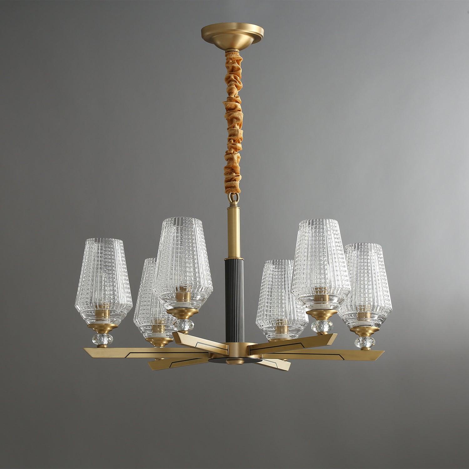 Orrefors Brass Chandelier - Blowlighting
