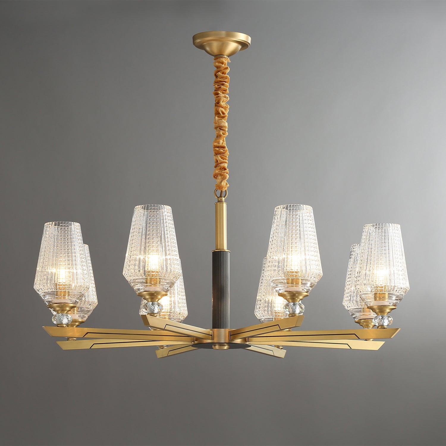Orrefors Brass Chandelier - Blowlighting