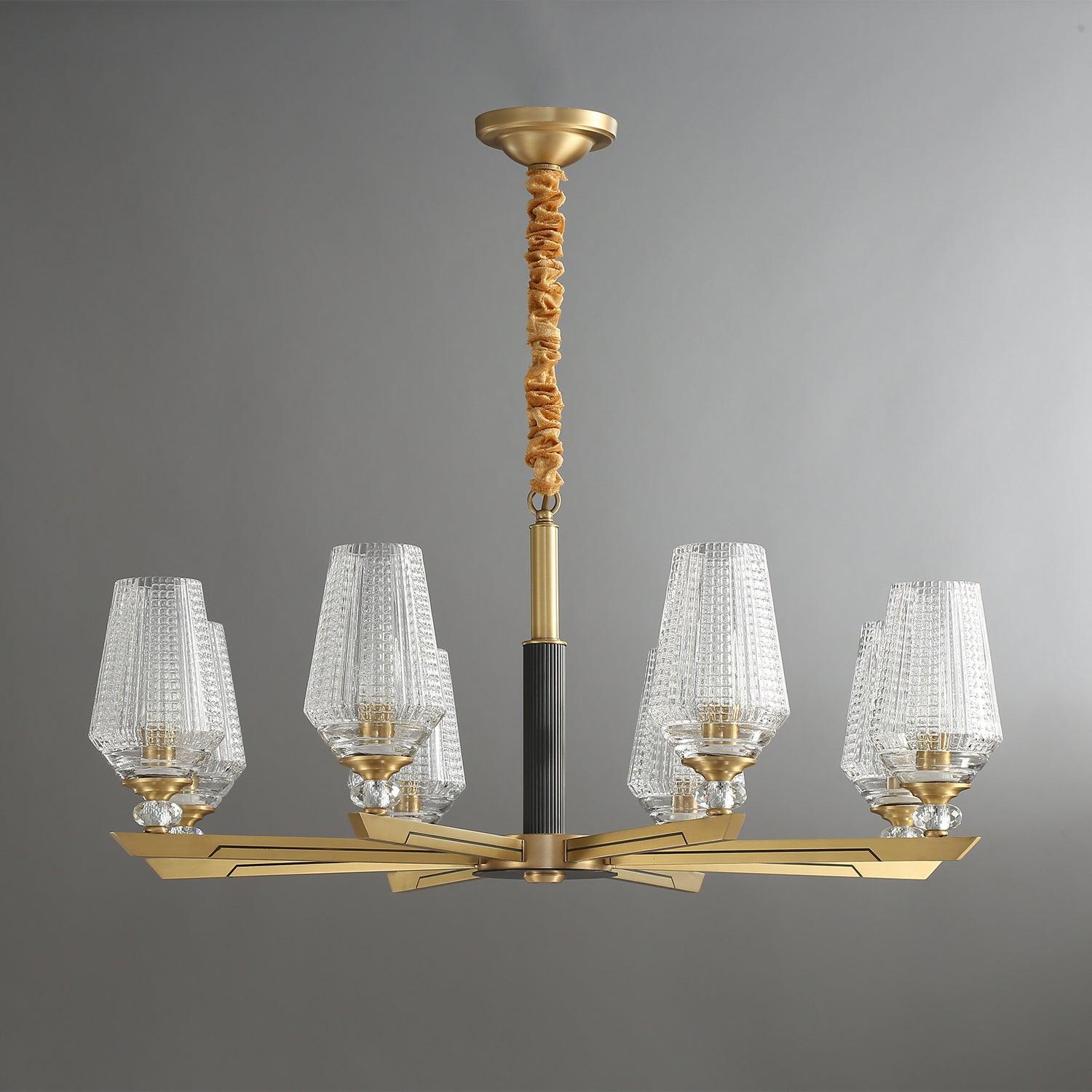 Orrefors Brass Chandelier - Blowlighting