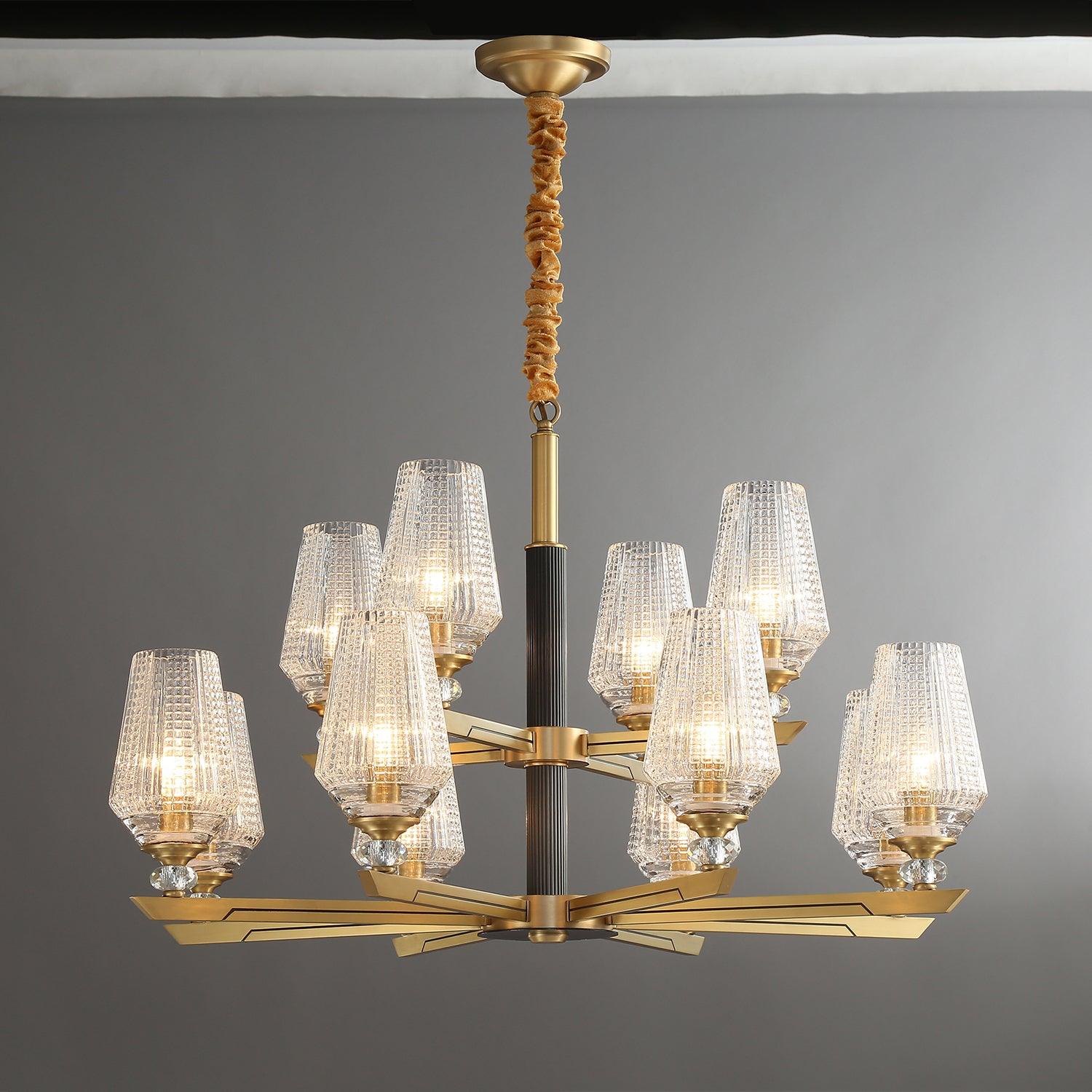 Orrefors Brass Chandelier - Blowlighting