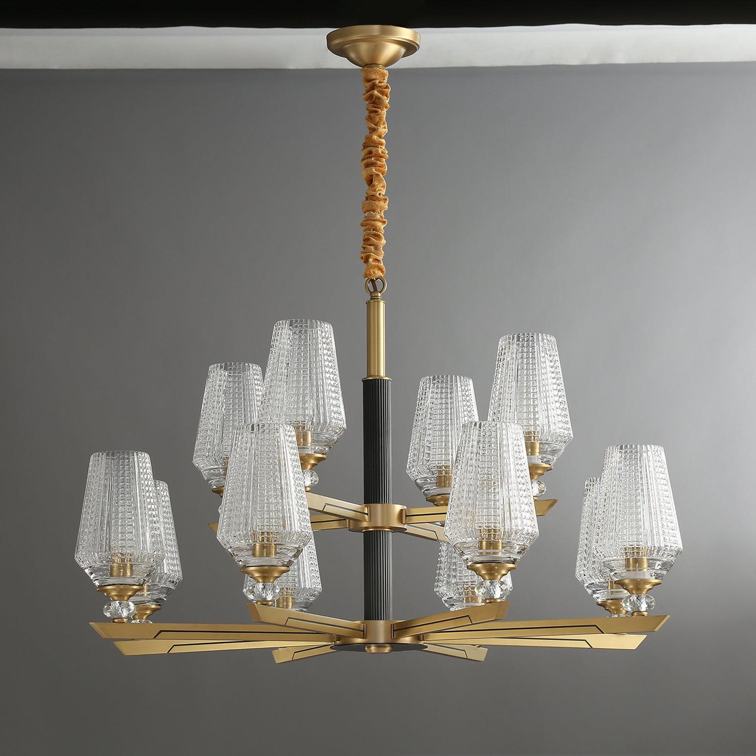 Orrefors Brass Chandelier - Blowlighting