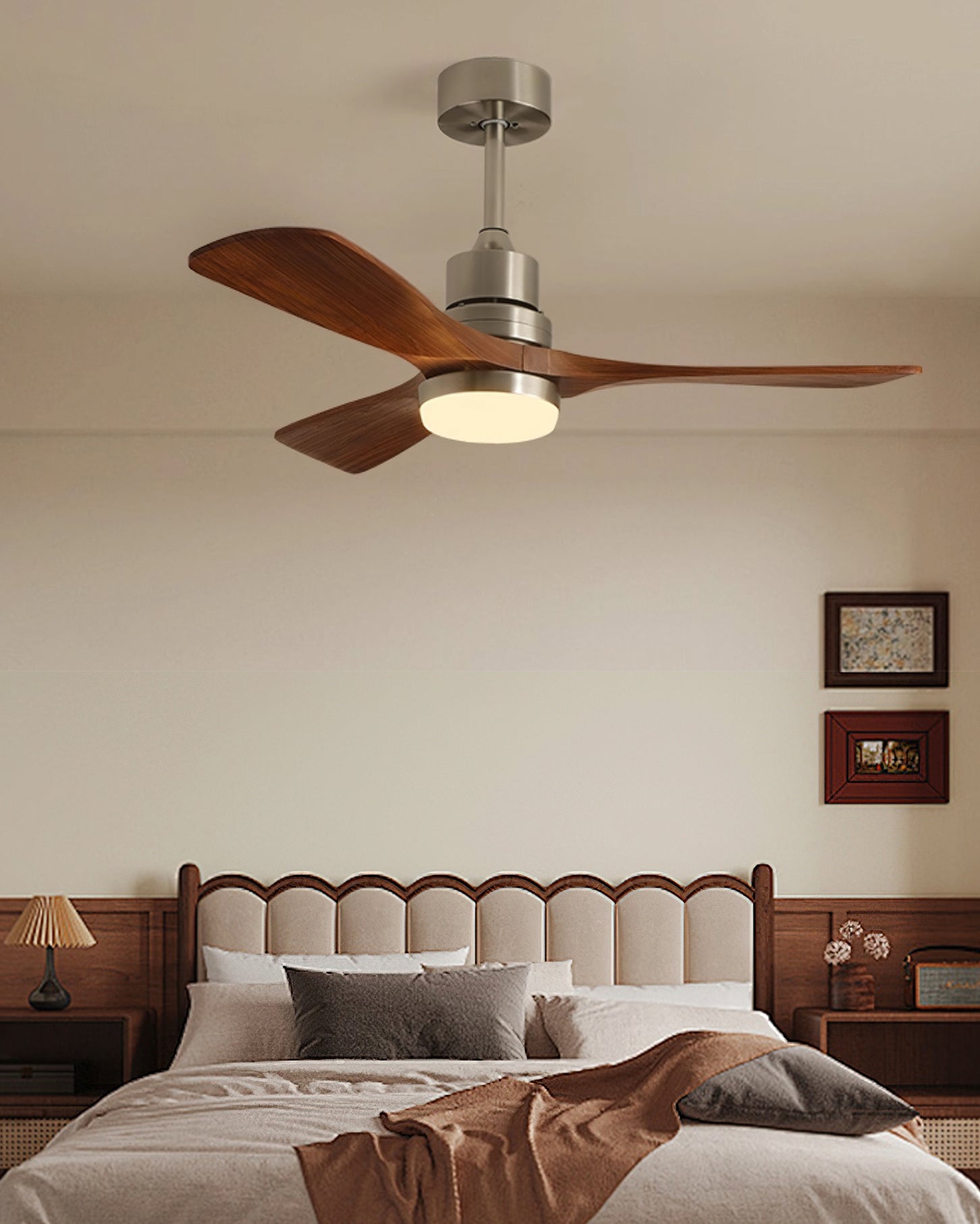 Orren Modern Wood Ceiling Fan Light
