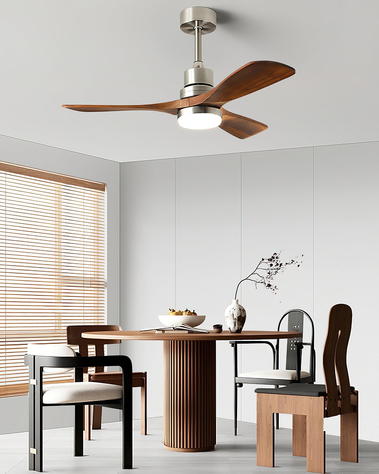 Orren Modern Wood Ceiling Fan Light