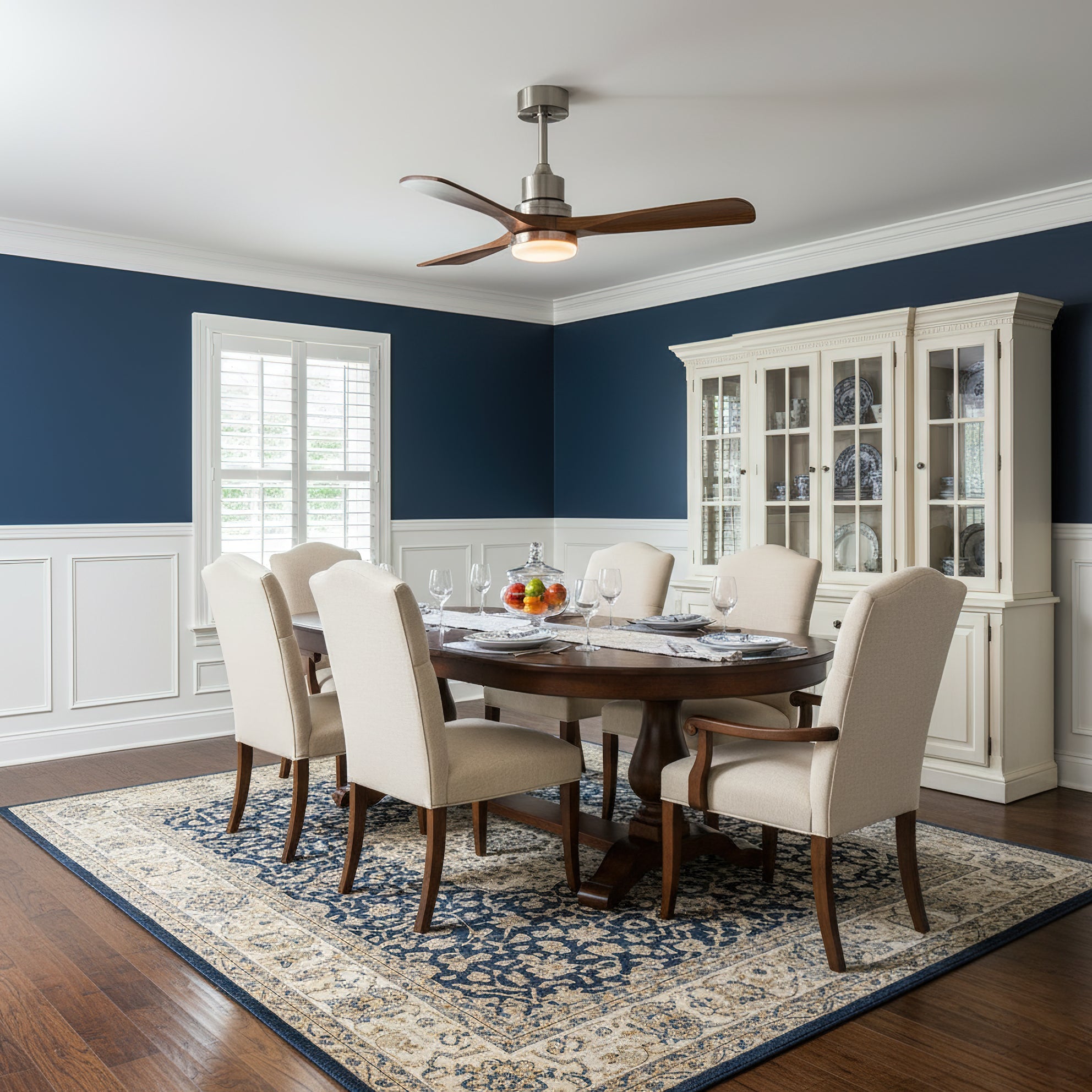 Orren Modern Wood Ceiling Fan Light