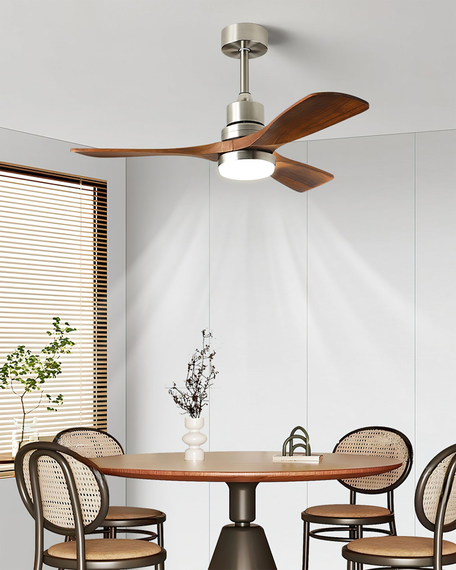 Orren Modern Wood Ceiling Fan Light