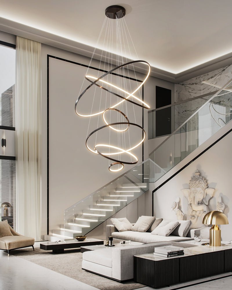 Orrery Rings Chandelier - Blowlighting