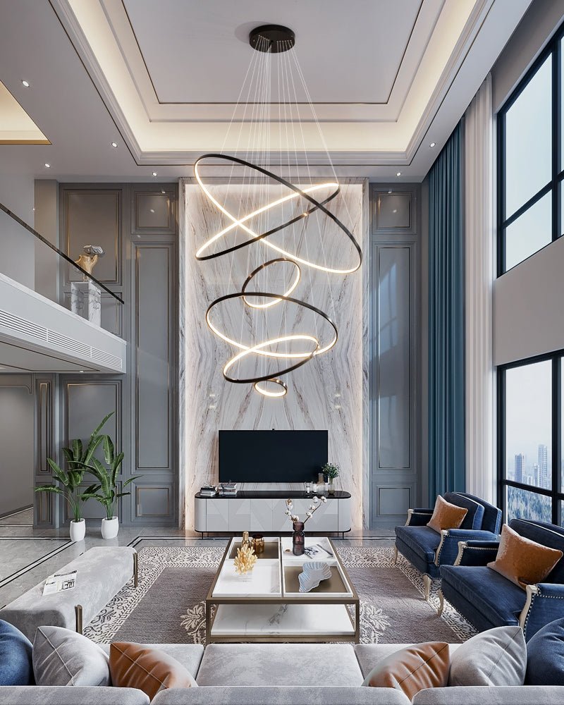 Orrery Rings Chandelier - Blowlighting