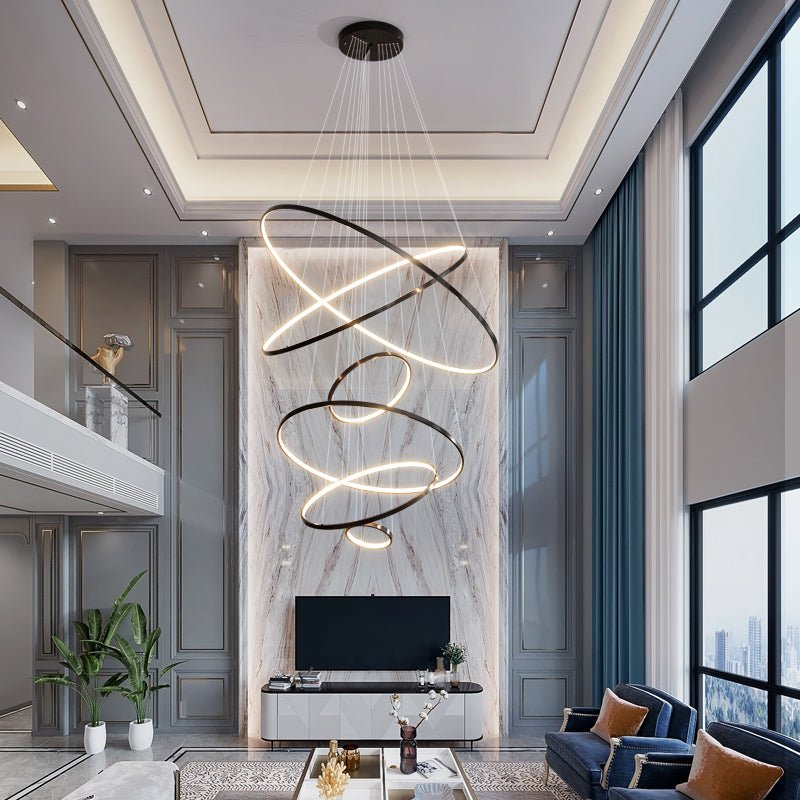 Orrery Rings Chandelier - Blowlighting