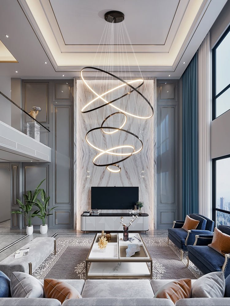 Orrery Rings Chandelier - Blowlighting