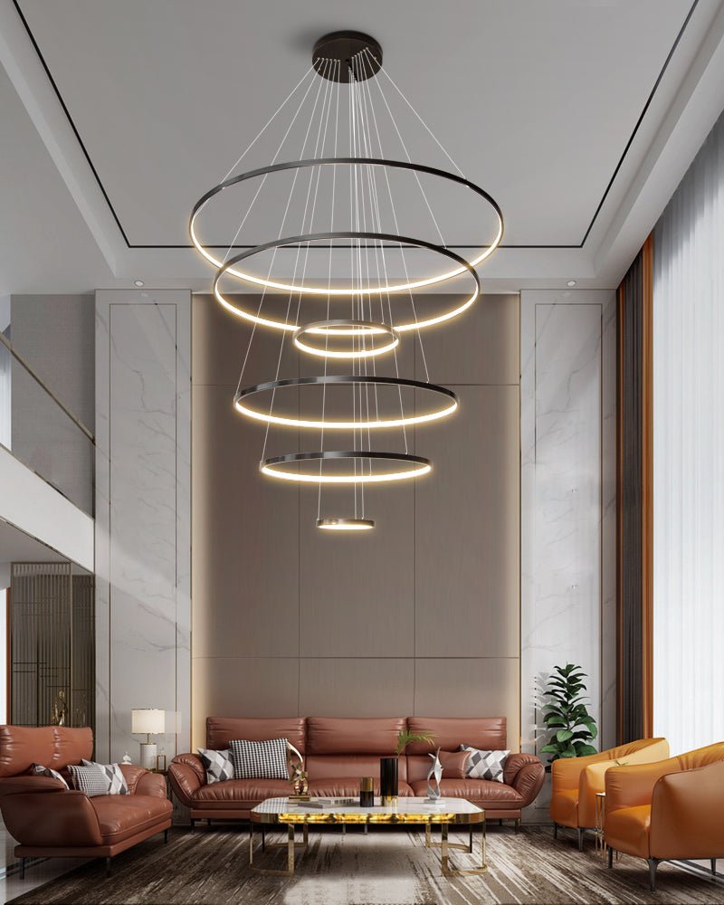 Orrery Rings Chandelier - Blowlighting