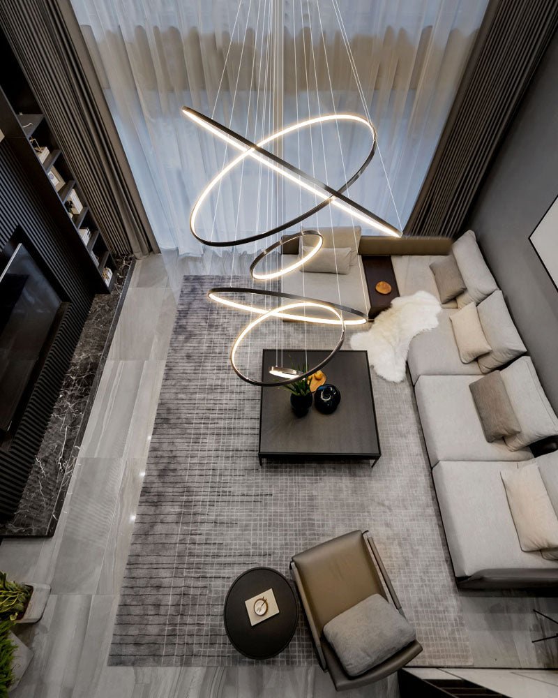 Orrery Rings Chandelier - Blowlighting