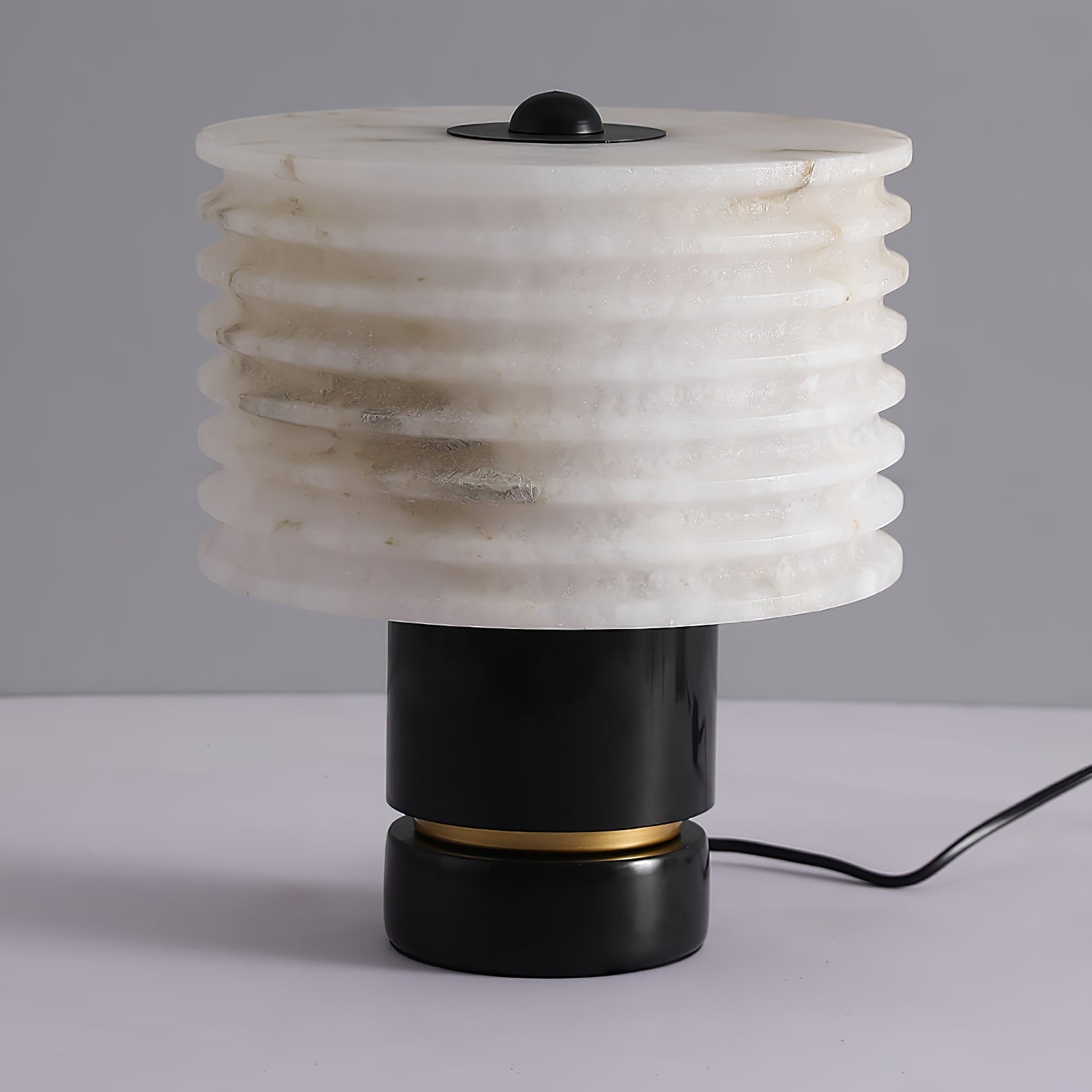 Elmarir Ribbed Alabaster Table Lamp - Blowlighting