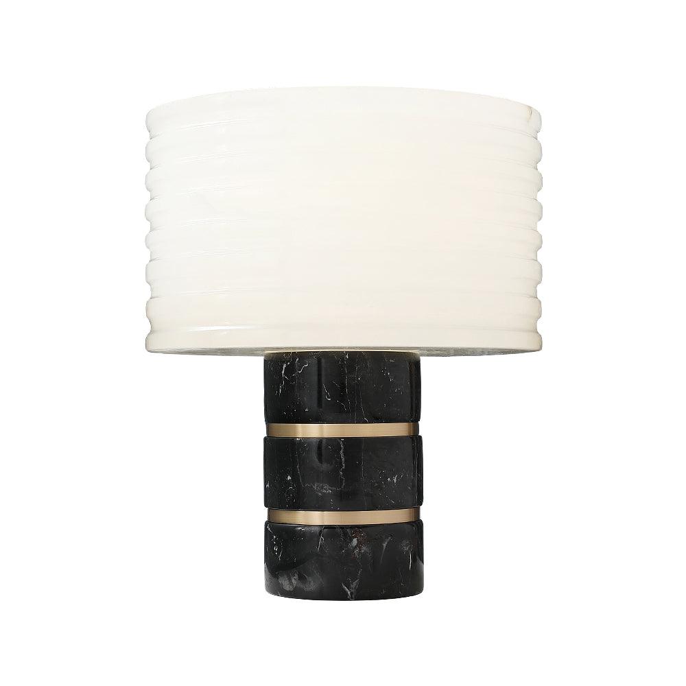 Elmarir Ribbed Alabaster Table Lamp - Blowlighting