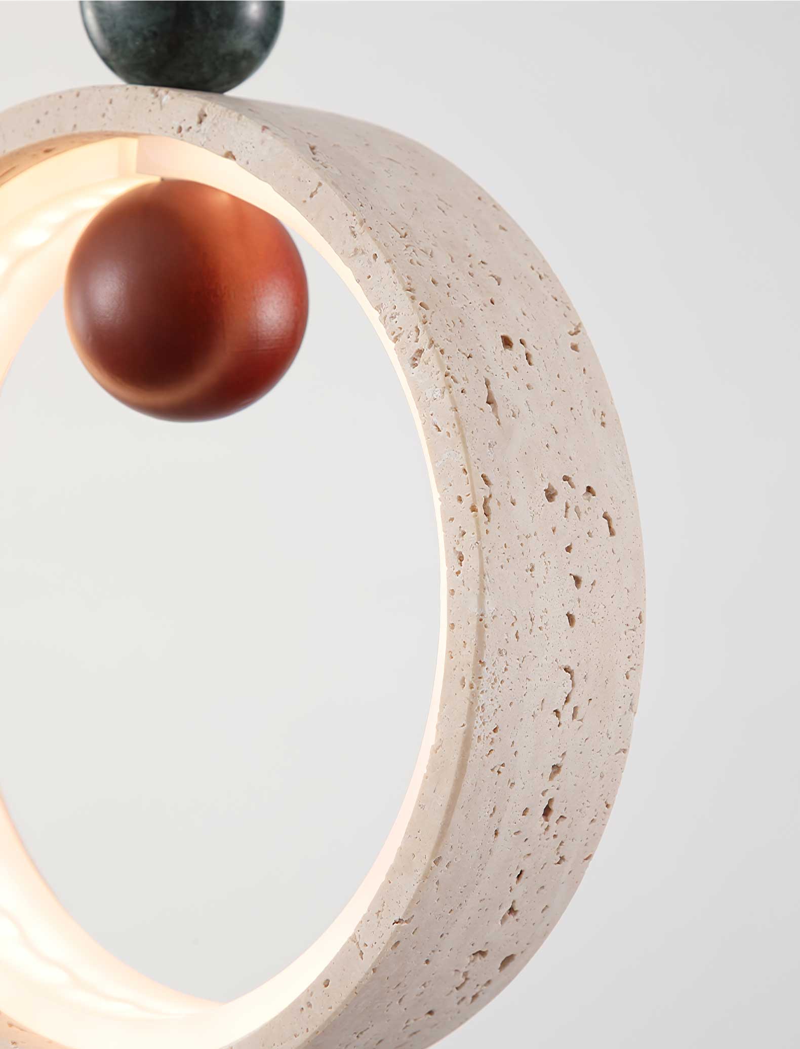 Vovinyra Circular Travertine Pendant Light - Blowlighting