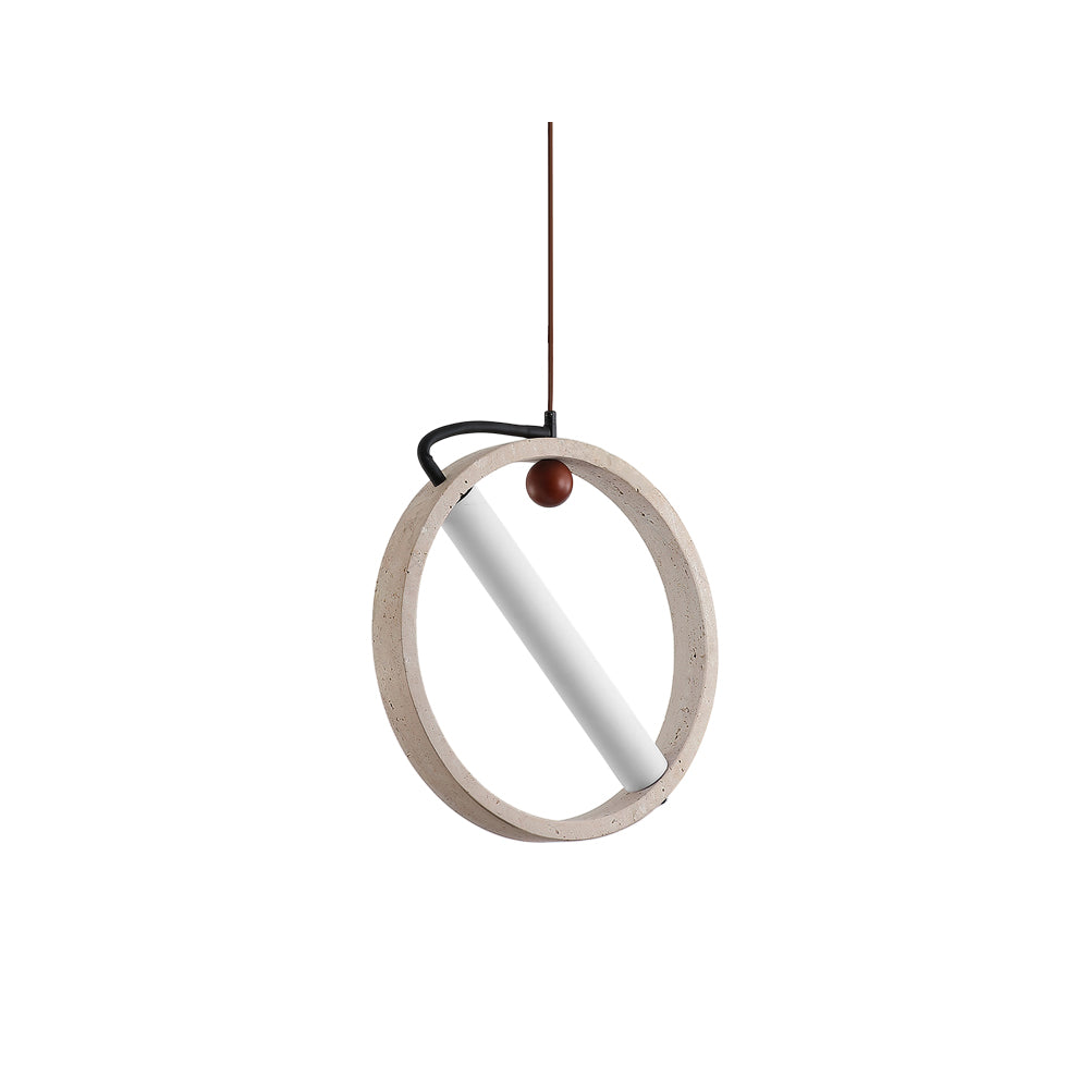 Orvion Scandinavian Yellow Travertine Pendant Light
