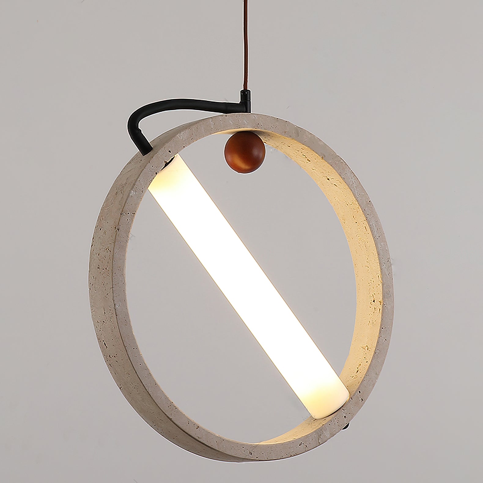 Orvion Scandinavian Yellow Travertine Pendant Light