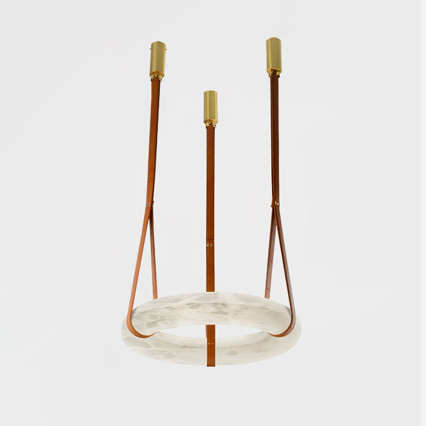 Luste Alabaster Chandeliers Ring Leather Strap Version B - Blowlighting