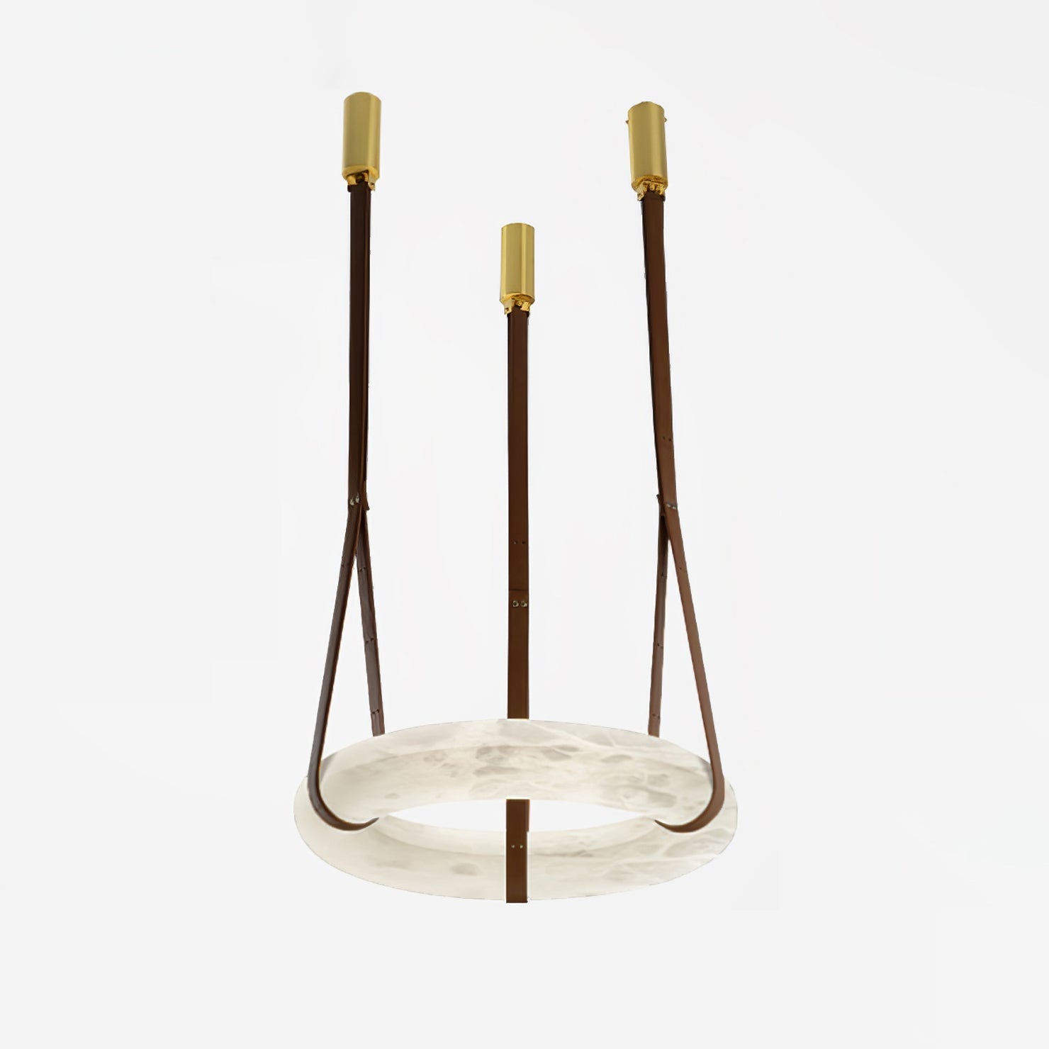 Luste Alabaster Chandeliers Ring Leather Strap Version B - Blowlighting