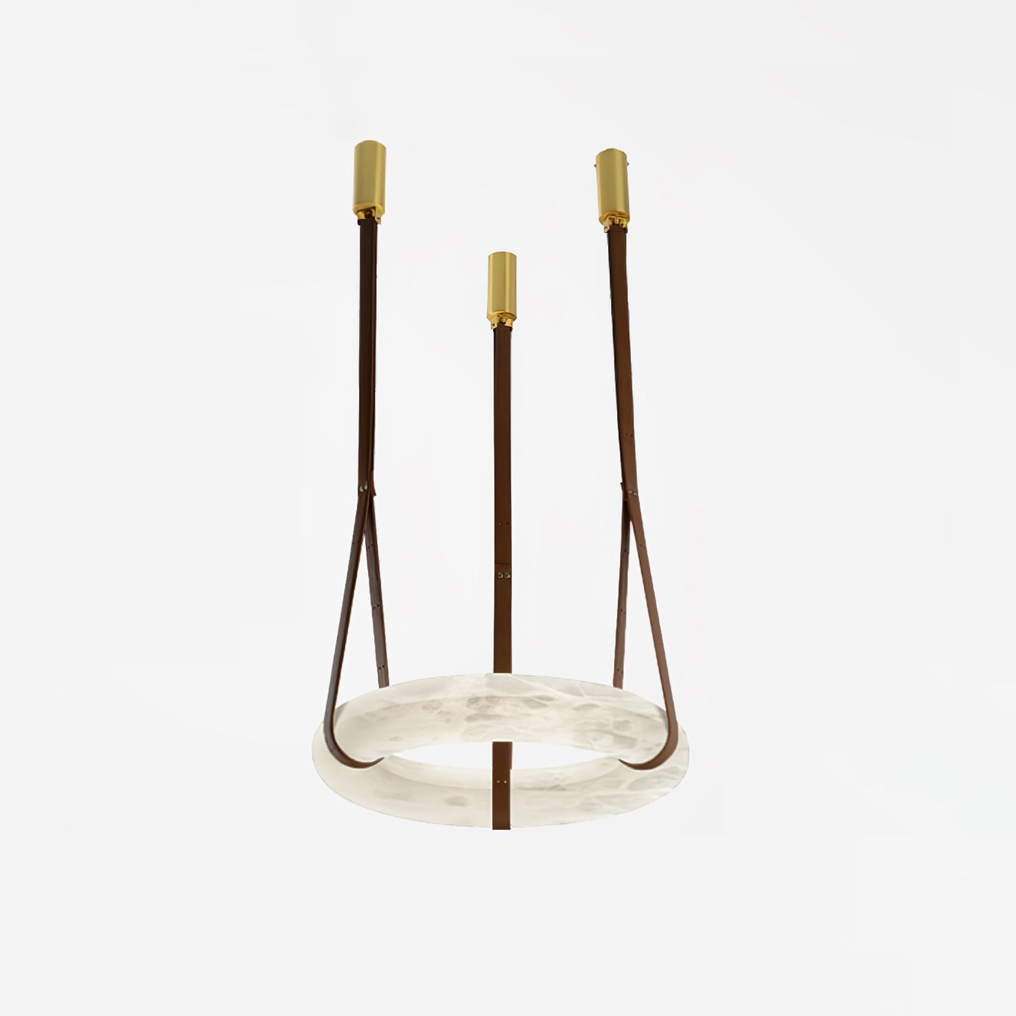 Luste Alabaster Chandeliers Ring Leather Strap Version B - Blowlighting