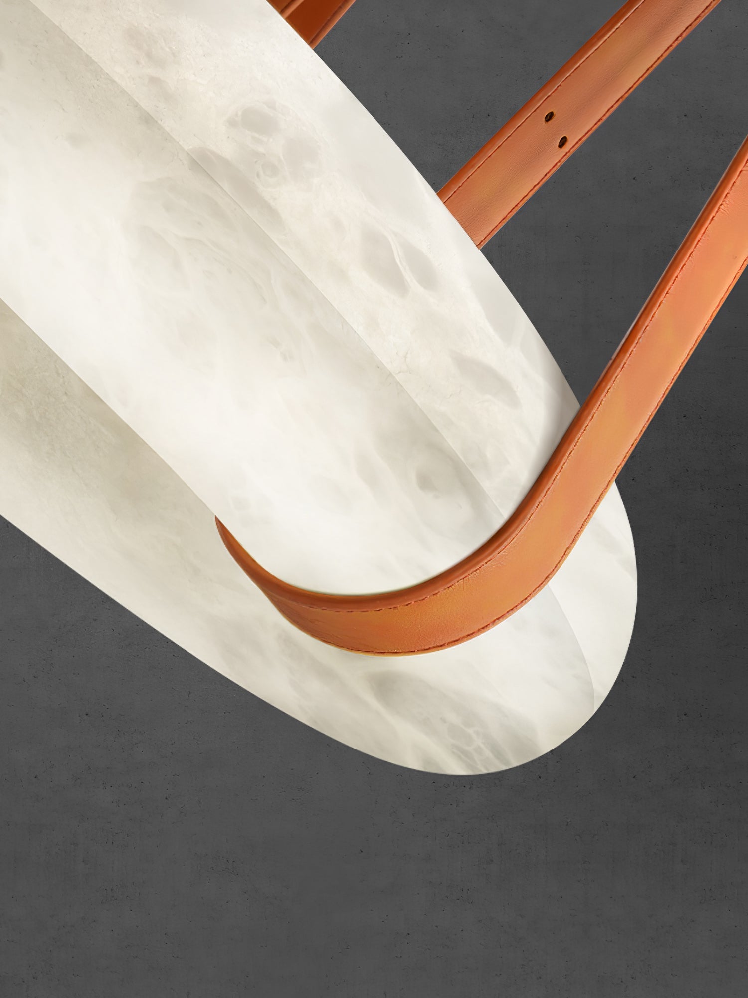 Luste Alabaster Chandeliers Ring Leather Strap Version B - Blowlighting