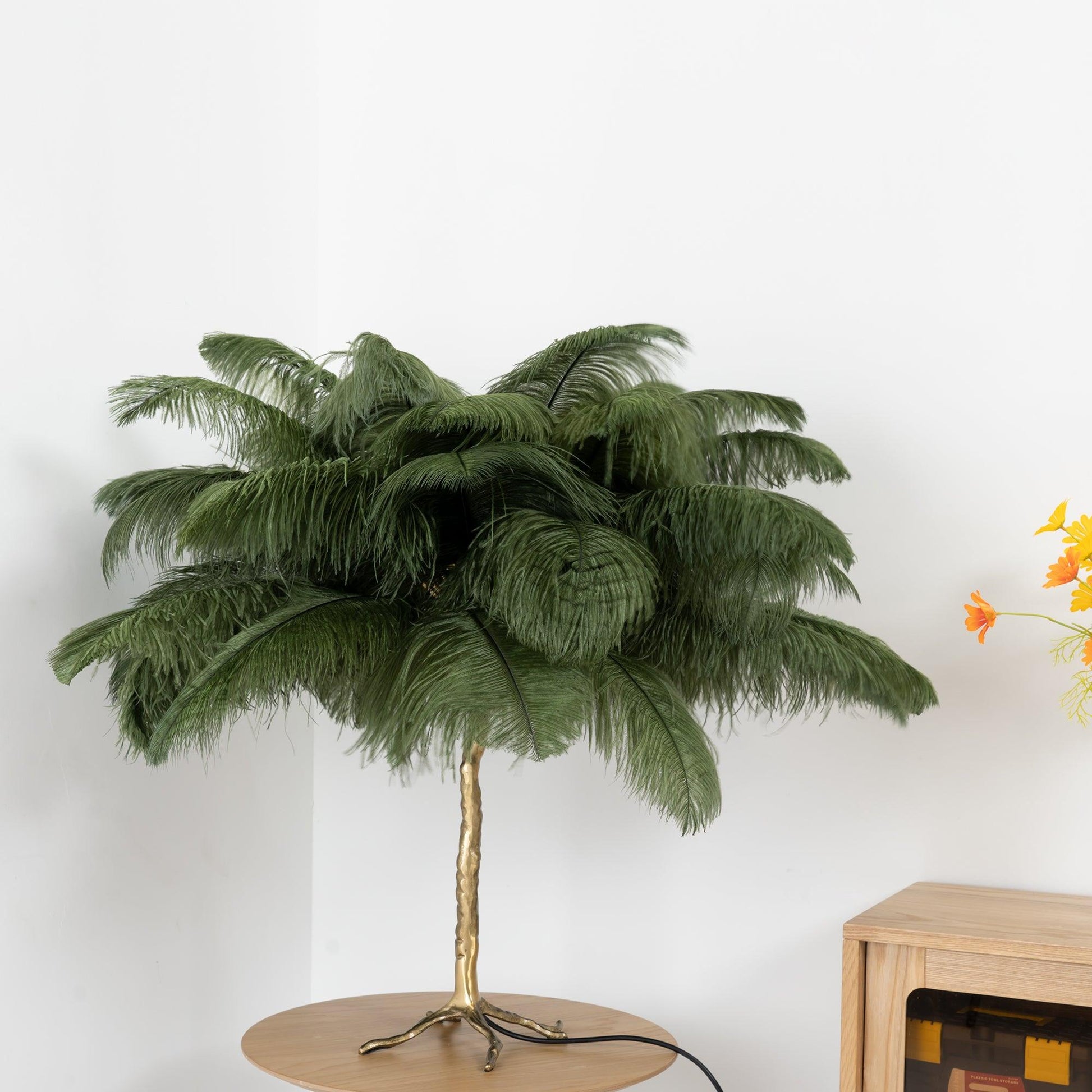Ostrich Feather Table Lamp - Blowlighting