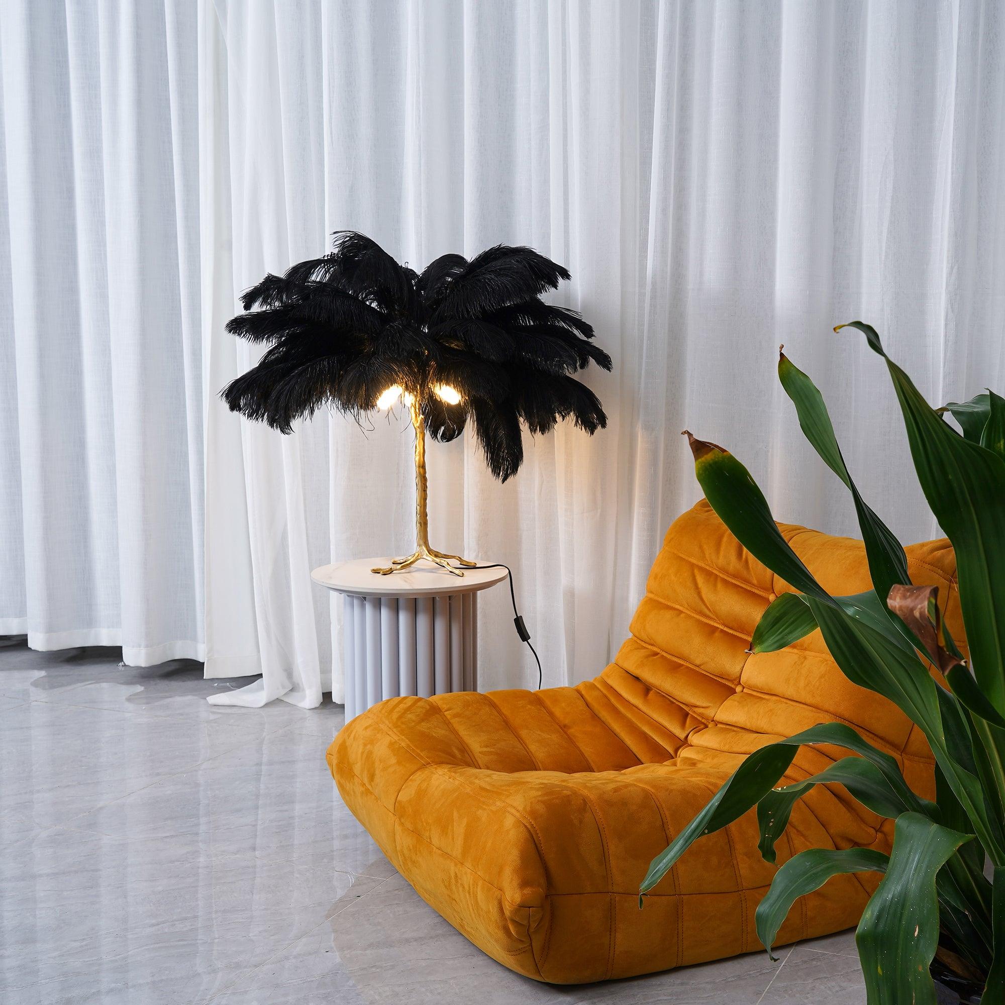 Ostrich Feather Table Lamp - Blowlighting