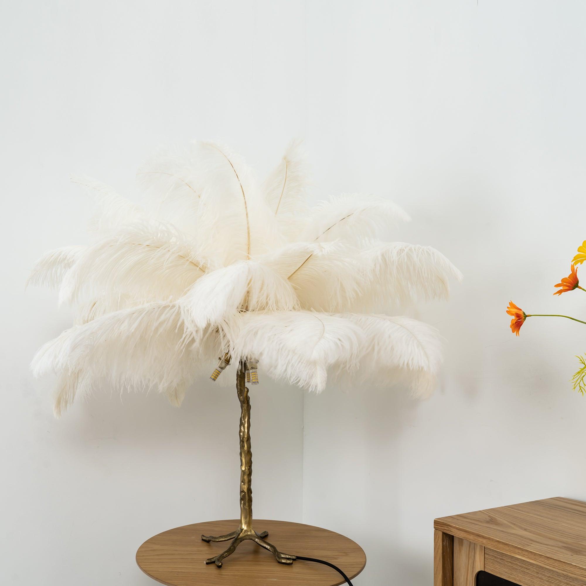 Ostrich Feather Table Lamp - Blowlighting