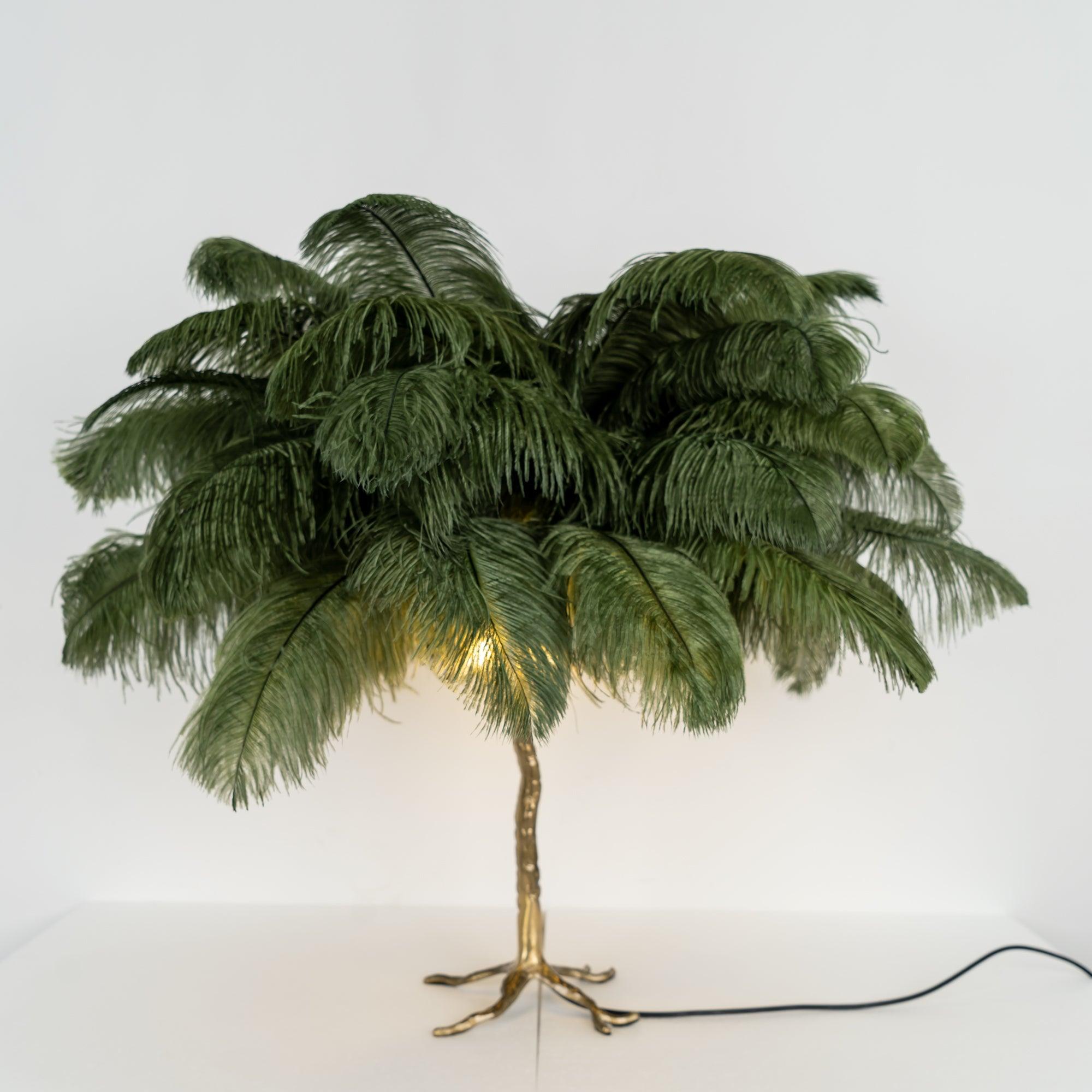 Ostrich Feather Table Lamp - Blowlighting