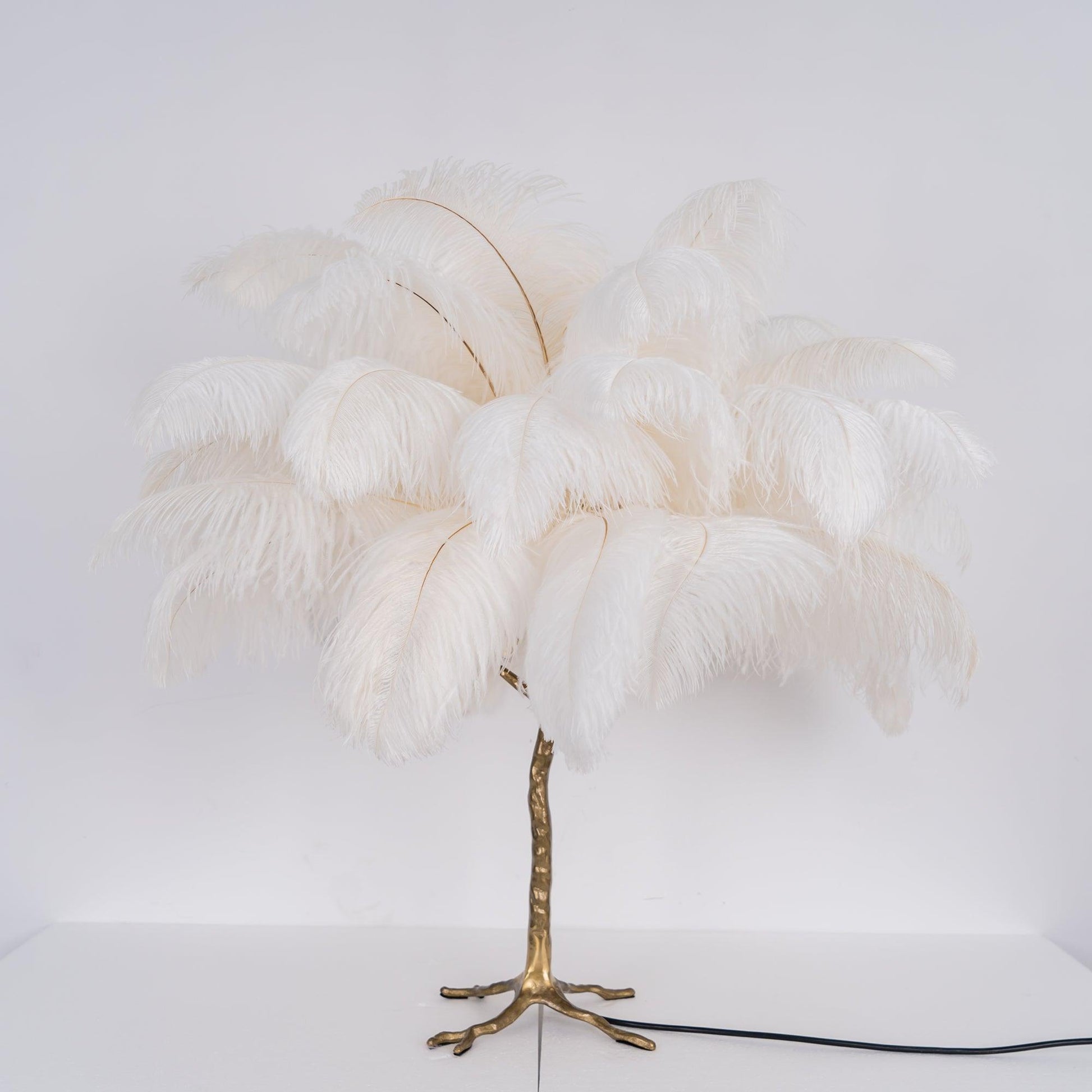 Ostrich Feather Table Lamp - Blowlighting