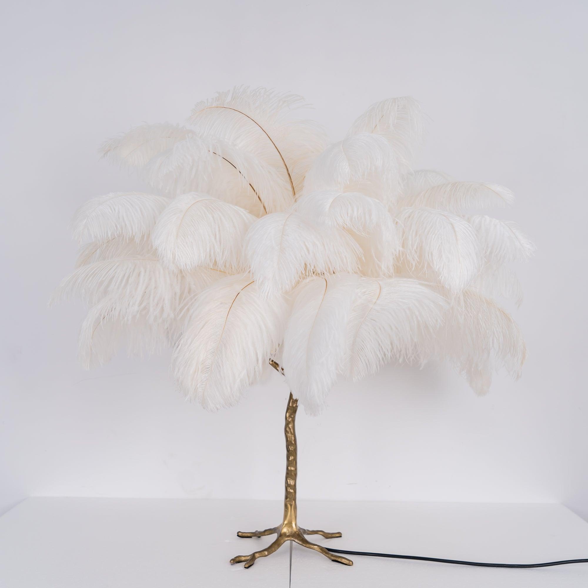 Ostrich Feather Table Lamp - Blowlighting