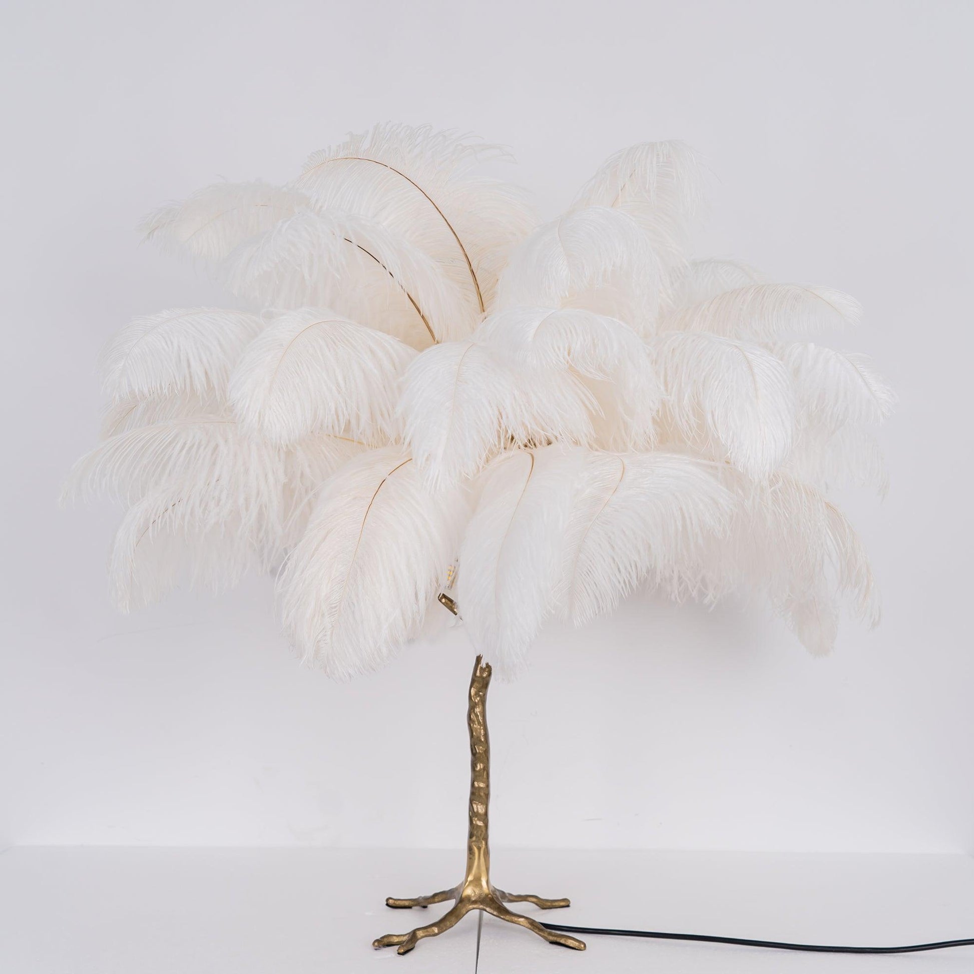 Ostrich Feather Table Lamp - Blowlighting