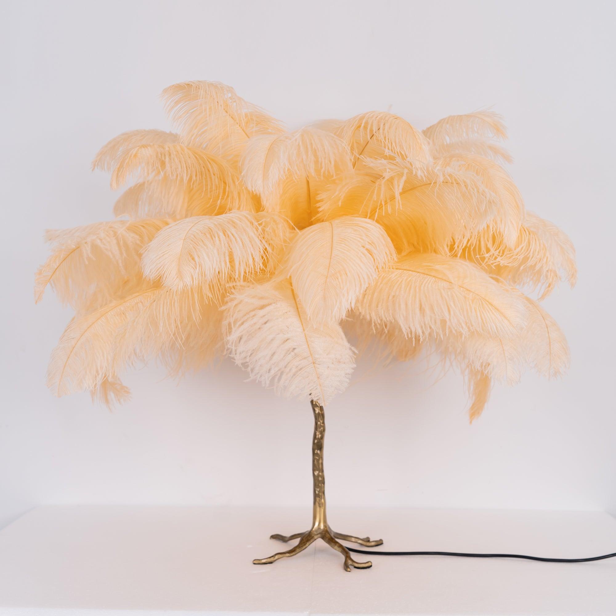 Ostrich Feather Table Lamp - Blowlighting