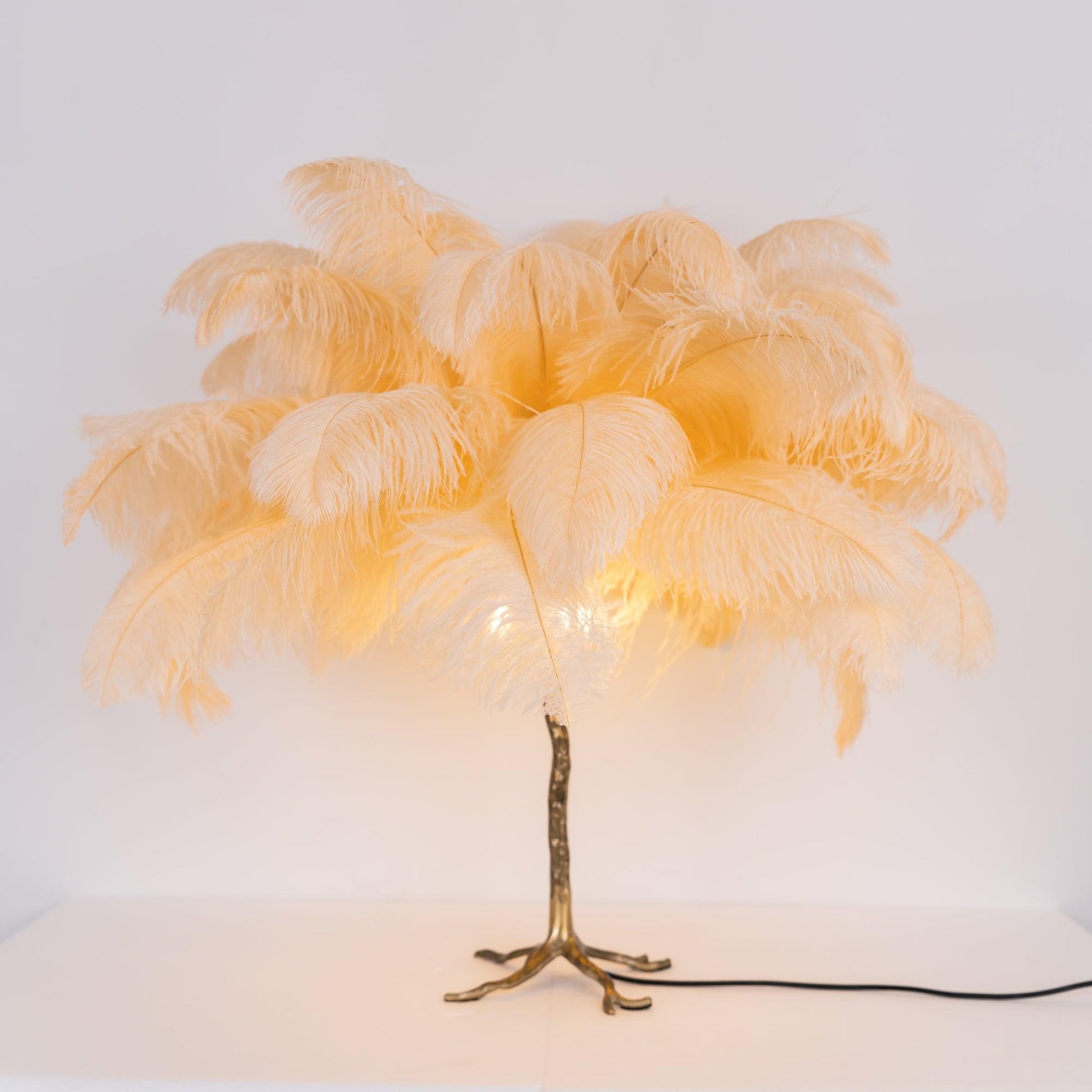 Ostrich Feather Table Lamp - Blowlighting