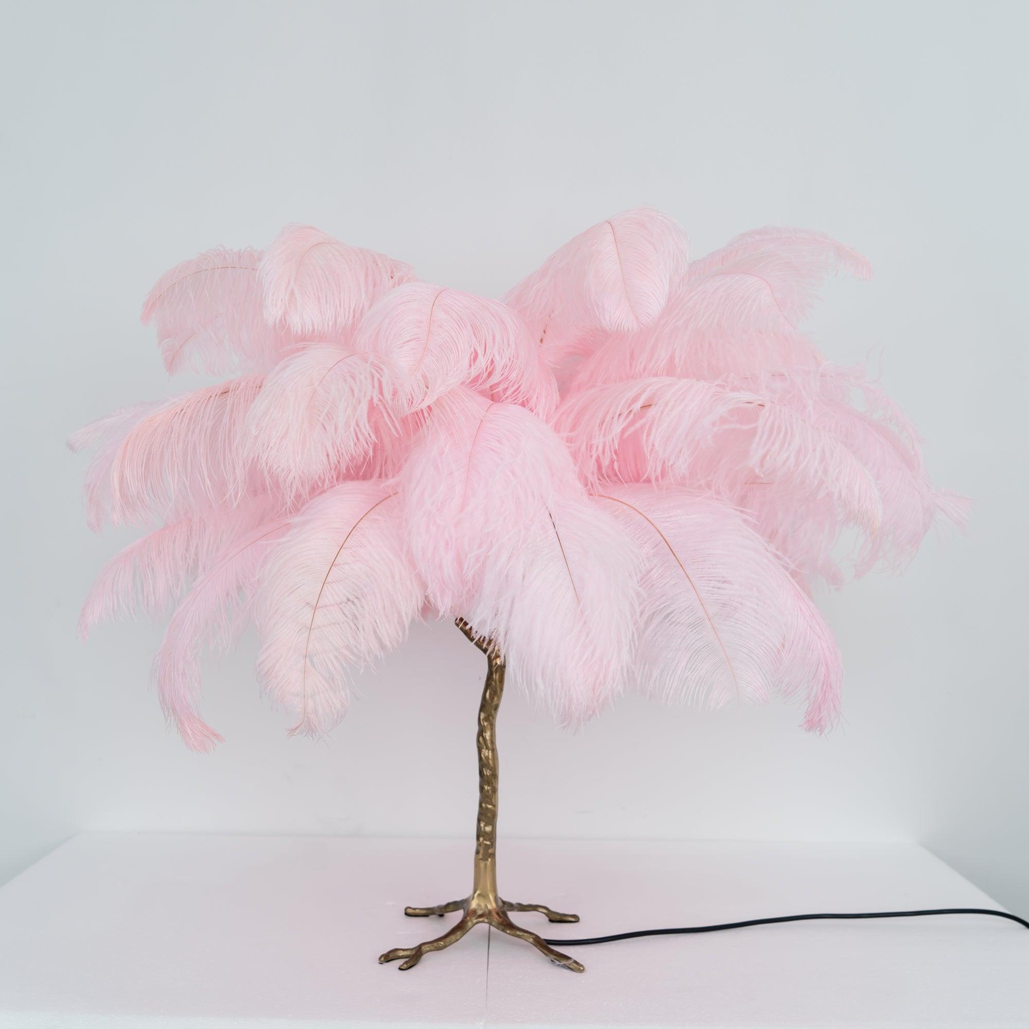 Ostrich Feather Table Lamp - Blowlighting