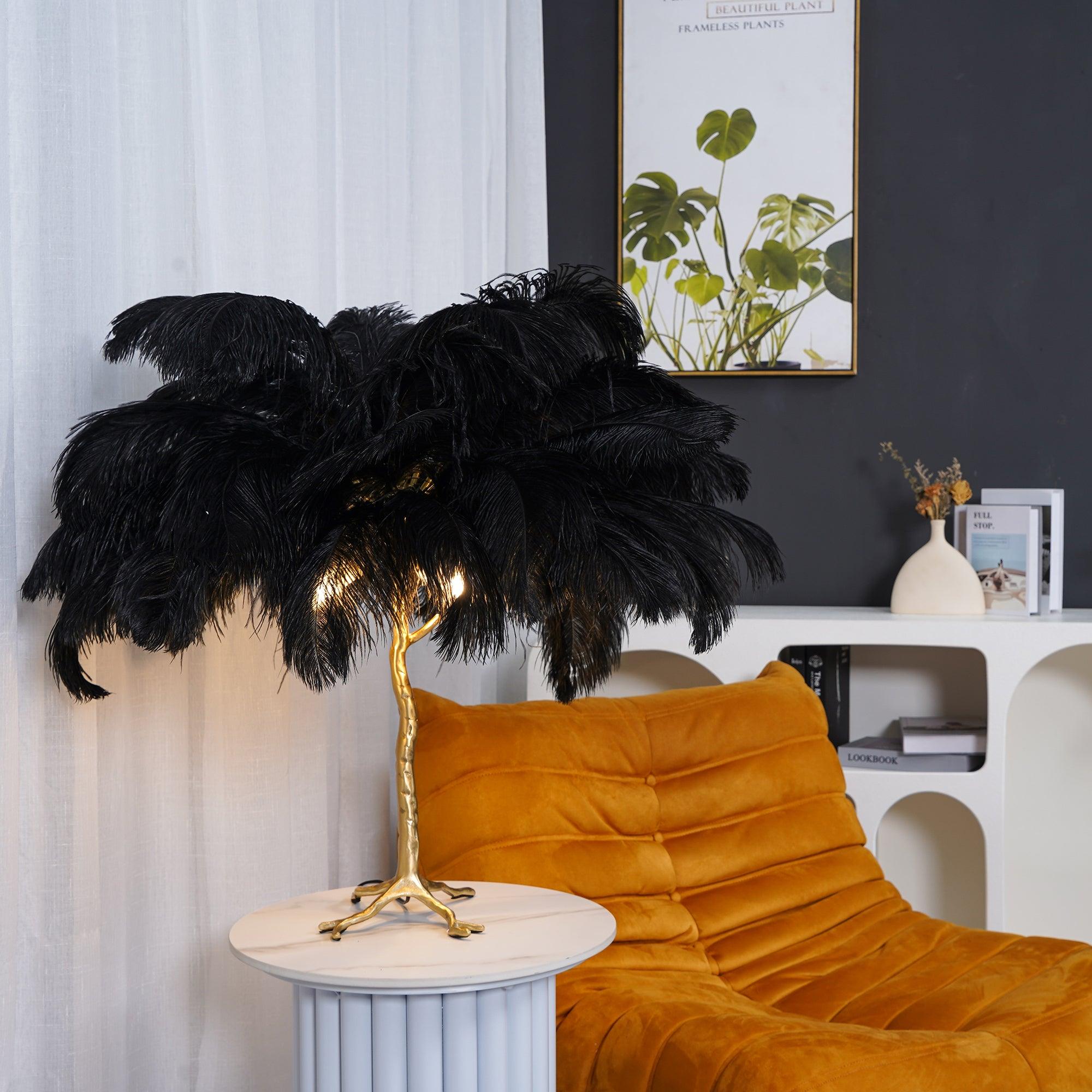 Ostrich Feather Table Lamp - Blowlighting