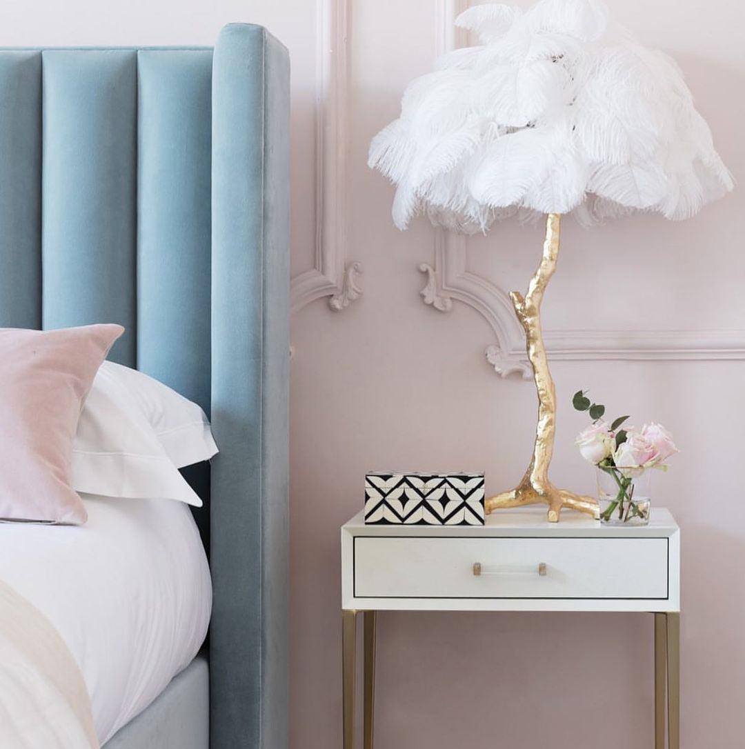 Ostrich Feather Table Lamp - Blowlighting