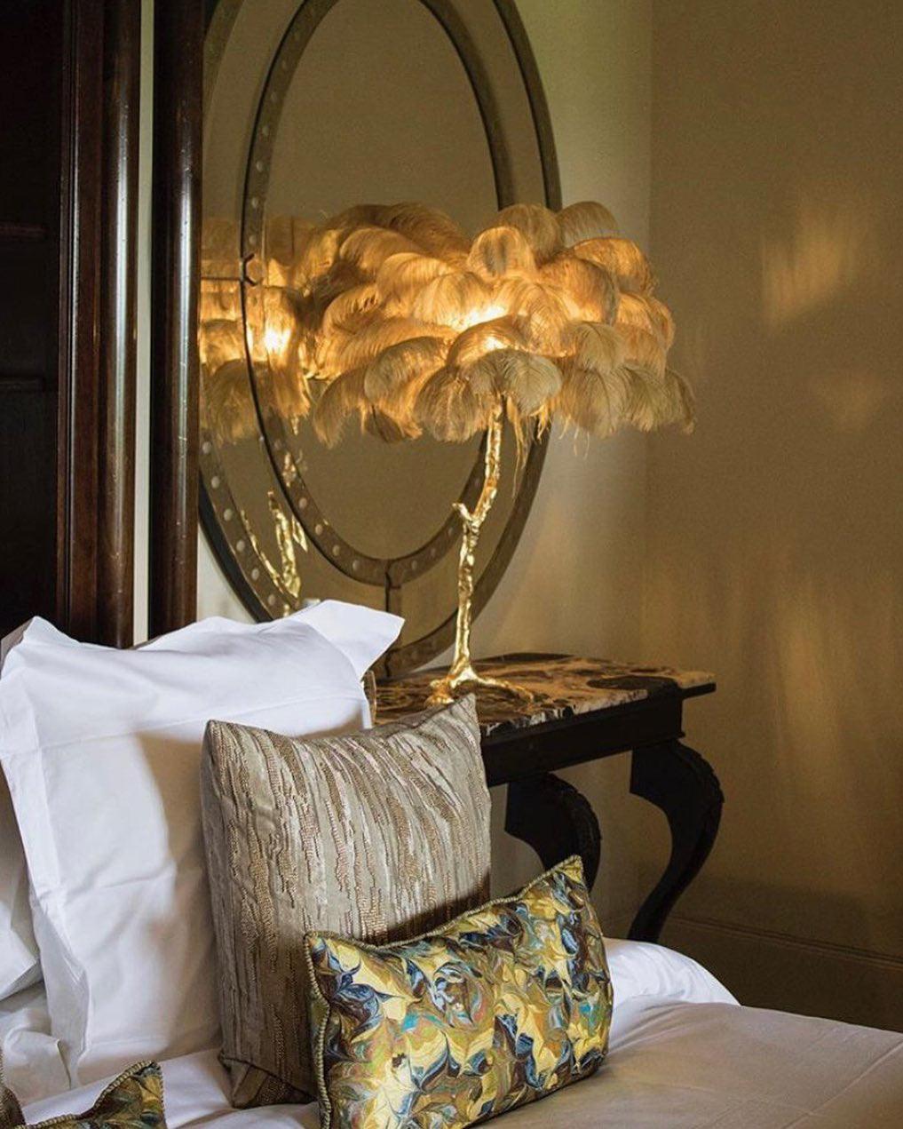 Ostrich Feather Table Lamp - Blowlighting