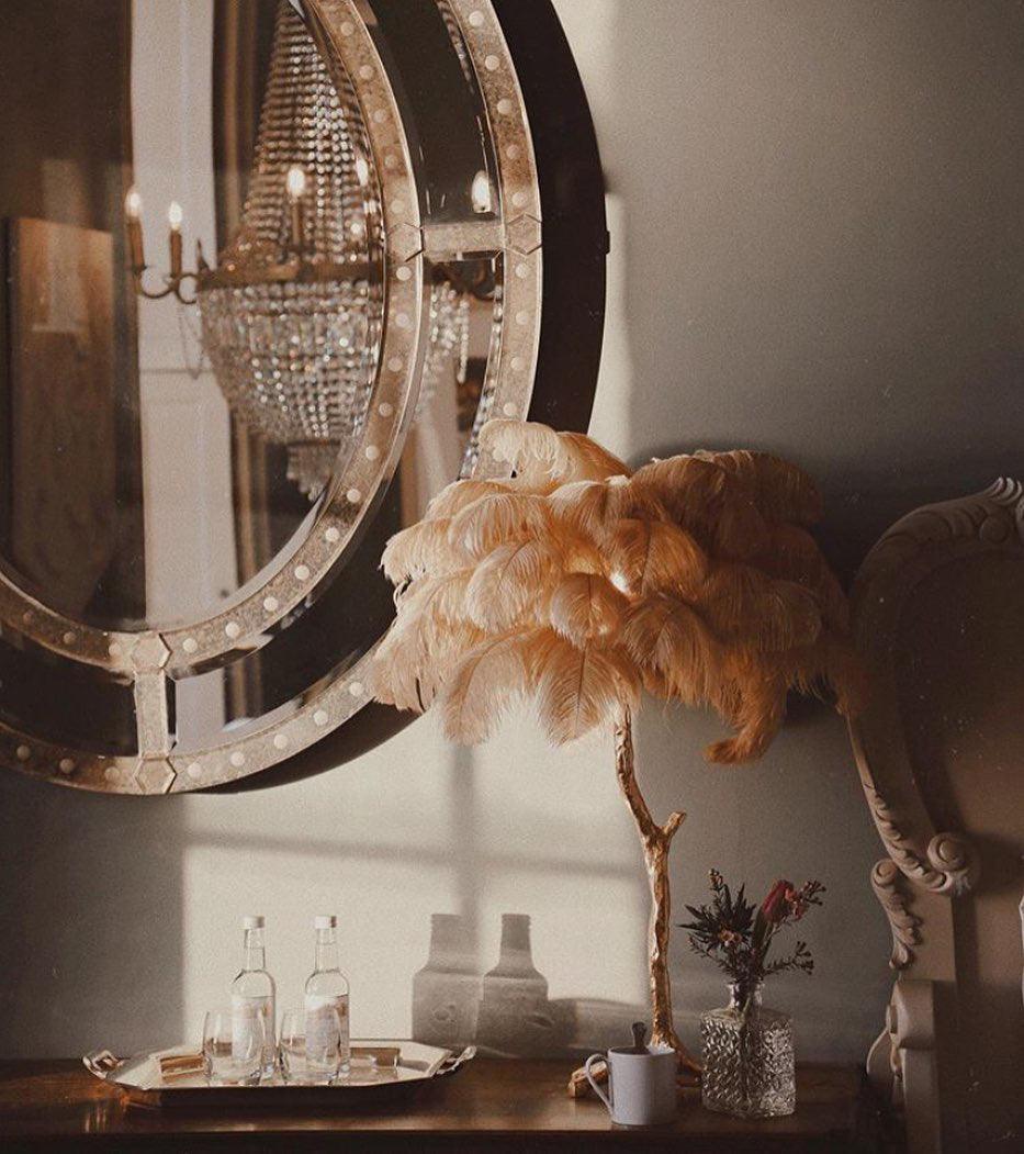 Ostrich Feather Table Lamp - Blowlighting
