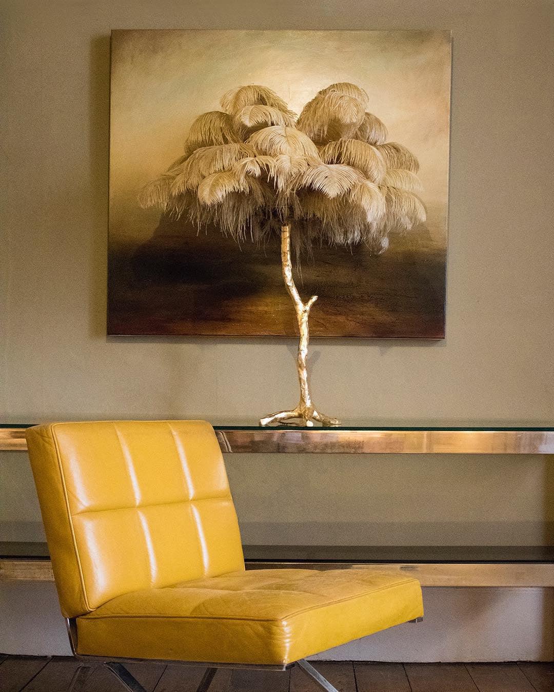 Ostrich Feather Table Lamp - Blowlighting